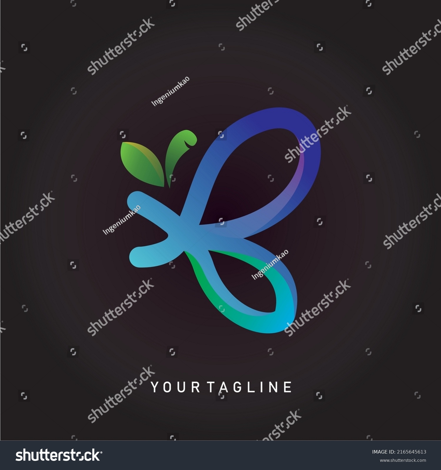 Letter B Butterfly Logo Design Stock Vector (Royalty Free) 2165645613 ...