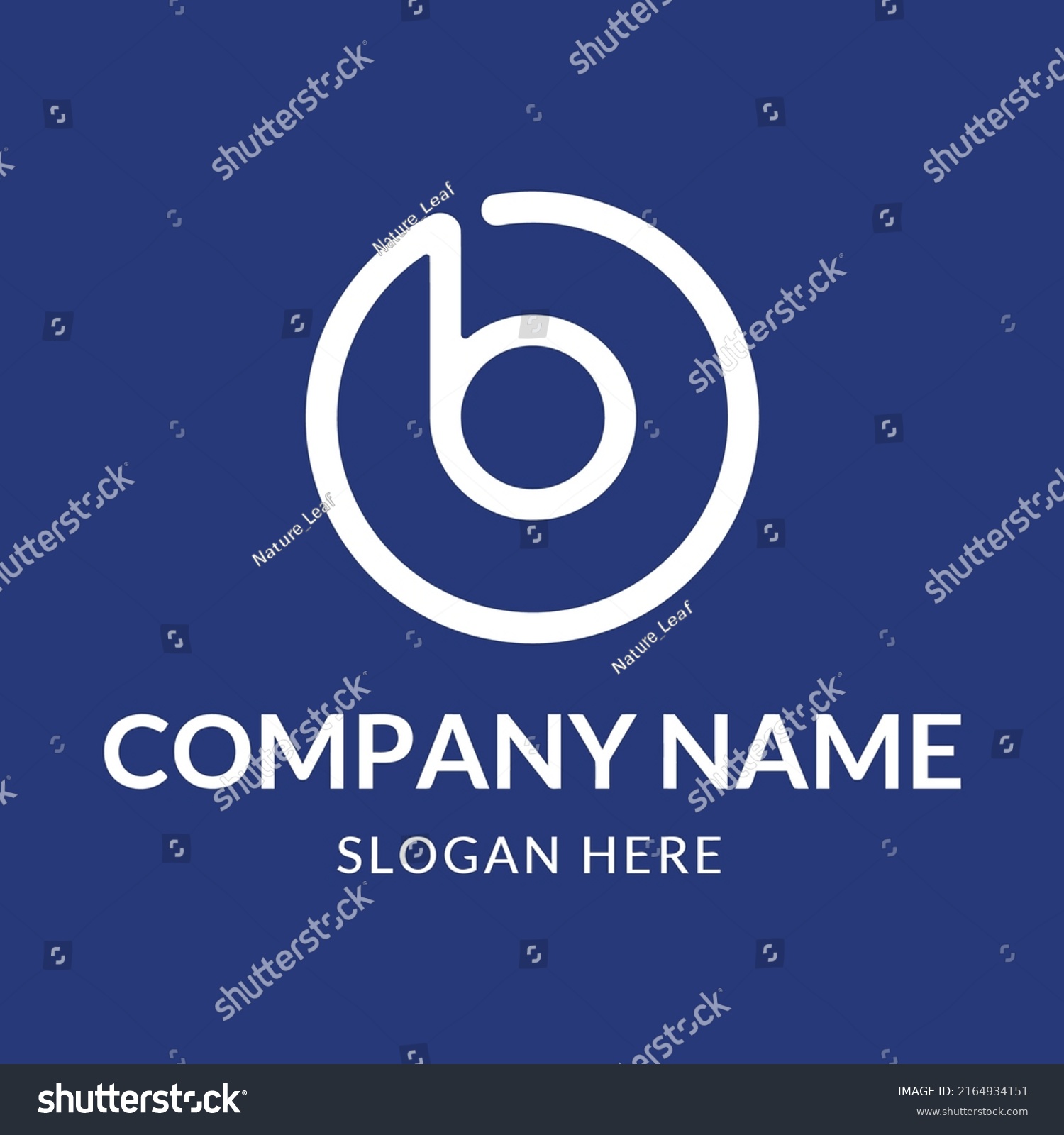 Letter B Circle Lineart Logo Company Stock Vector (Royalty Free ...