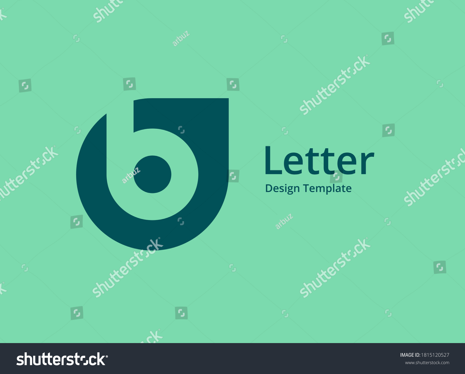 Letter B Eco Leaves Logo Icon Stock Vector (Royalty Free) 1815120527