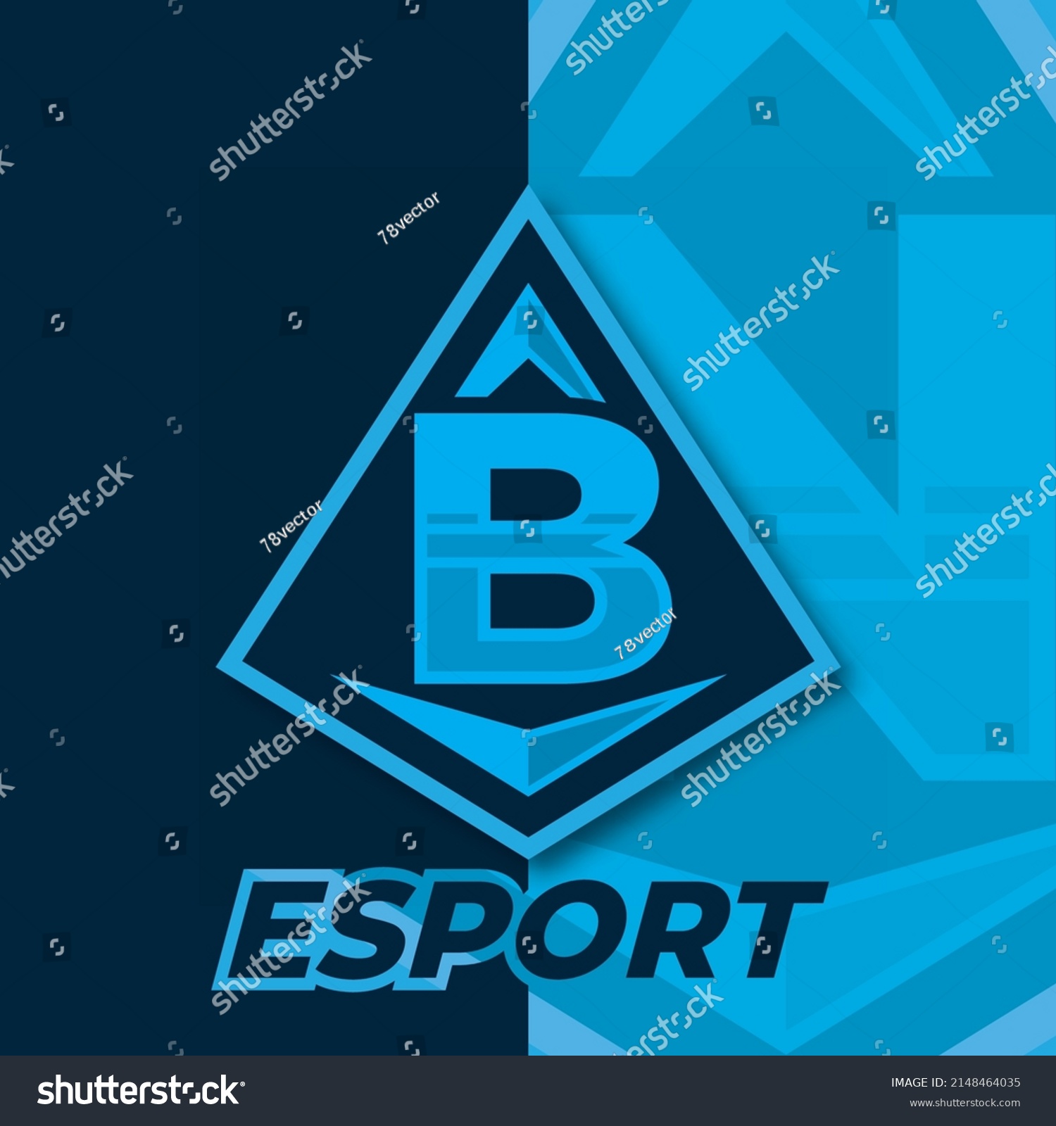 Letter B Esport Logo Triangle Esport Stock Vector (Royalty Free ...