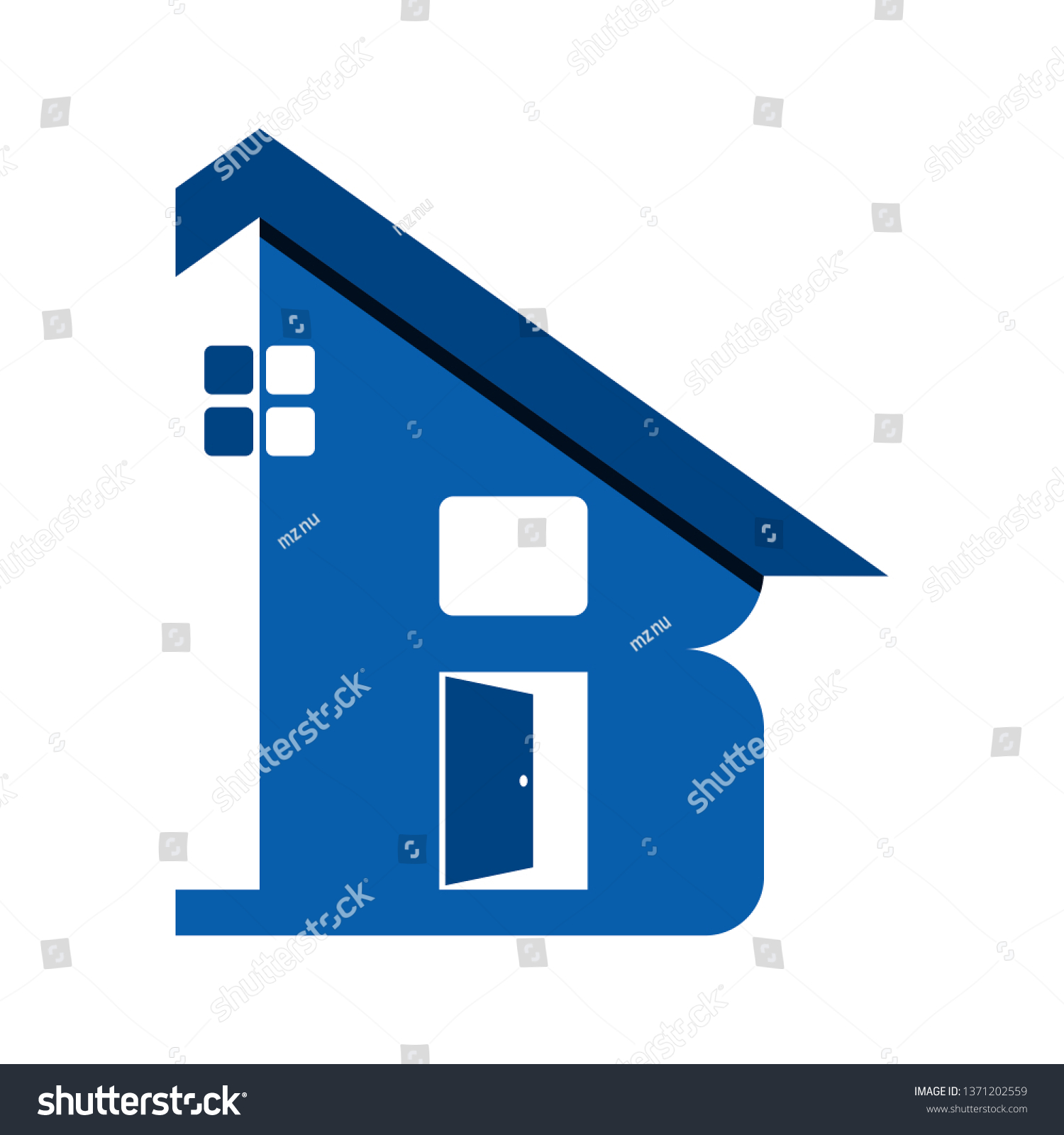 Letter B Home Building Logo Vector Stock Vector (Royalty Free ...