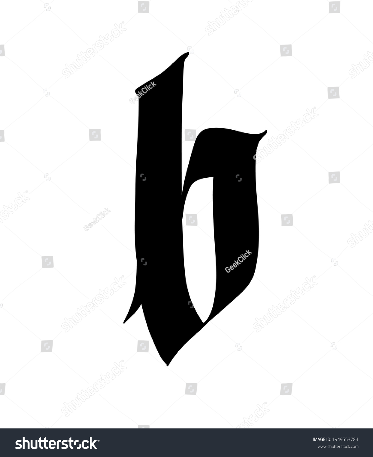 Letter B Gothic Style Vector Alphabet Stock Vector (Royalty Free ...