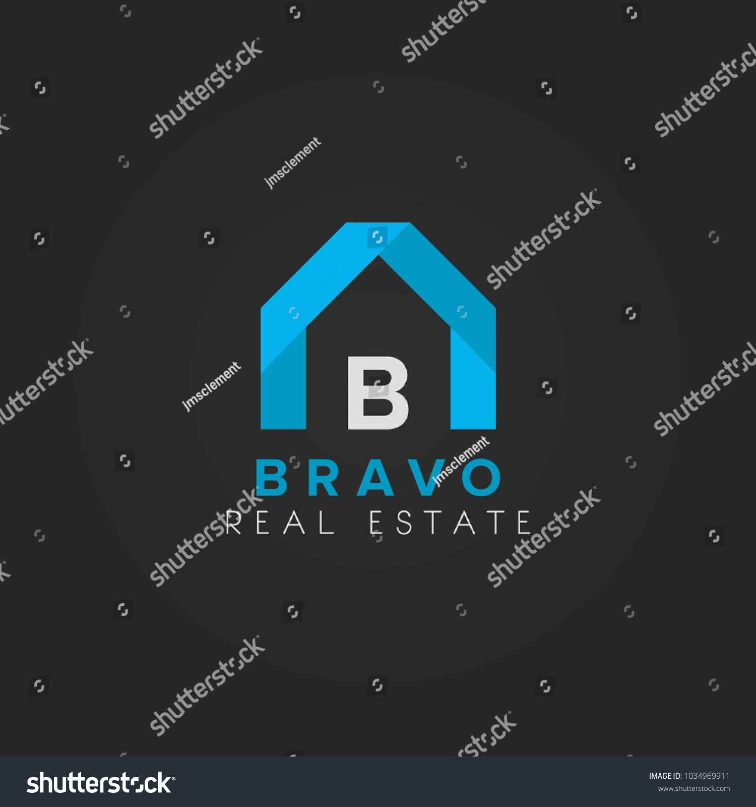 Letter B Initial Real Estate Logo Stock Vector (Royalty Free) 1034969911