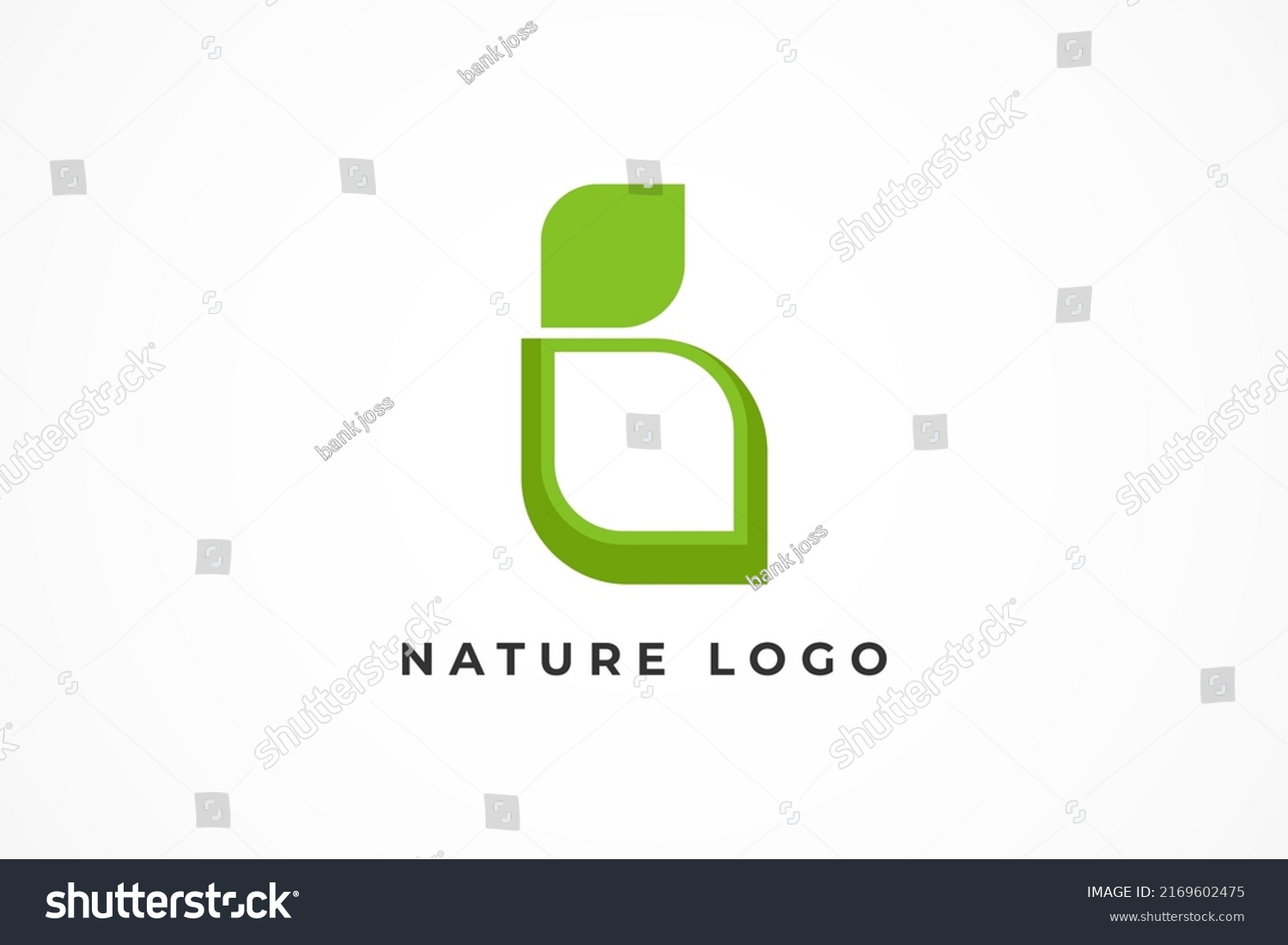 Letter B Leaf Icon Logo Vector Stock Vector (Royalty Free) 2169602475 ...