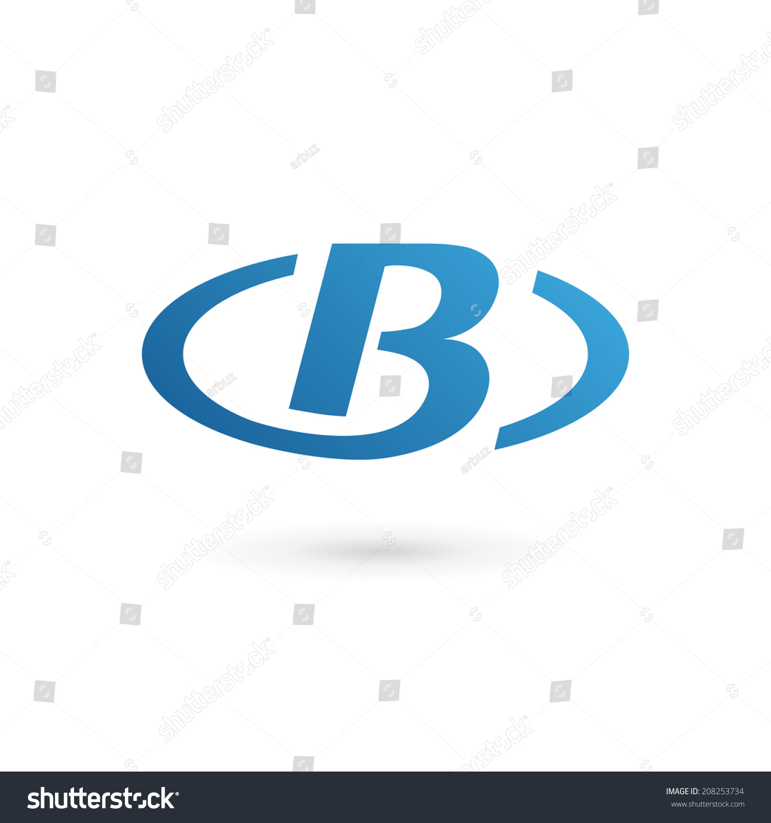 letter b vector Stock Design Template Letter 208253734 Vector B Icon Logo