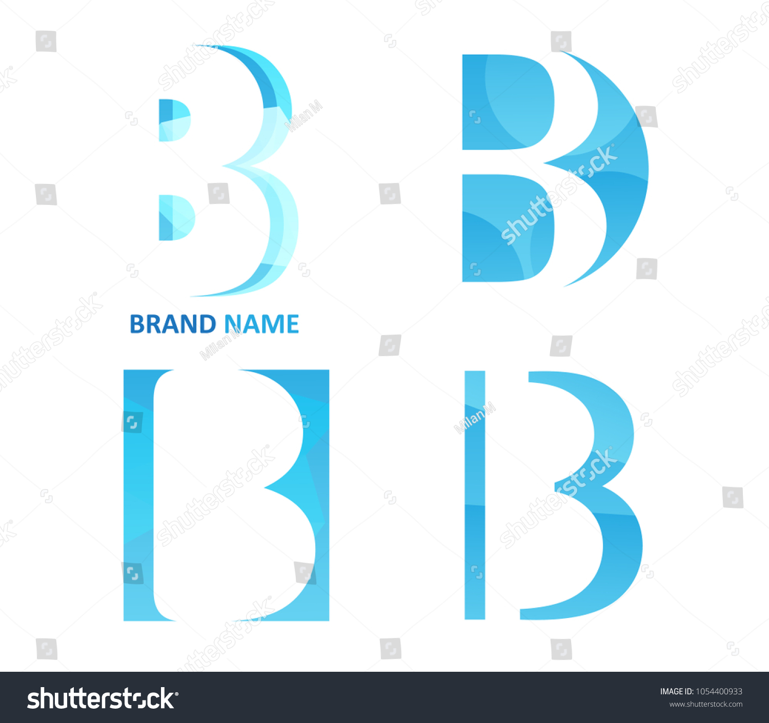 Letter B Logologotype Design Templatevector Illustration: Vector De ...