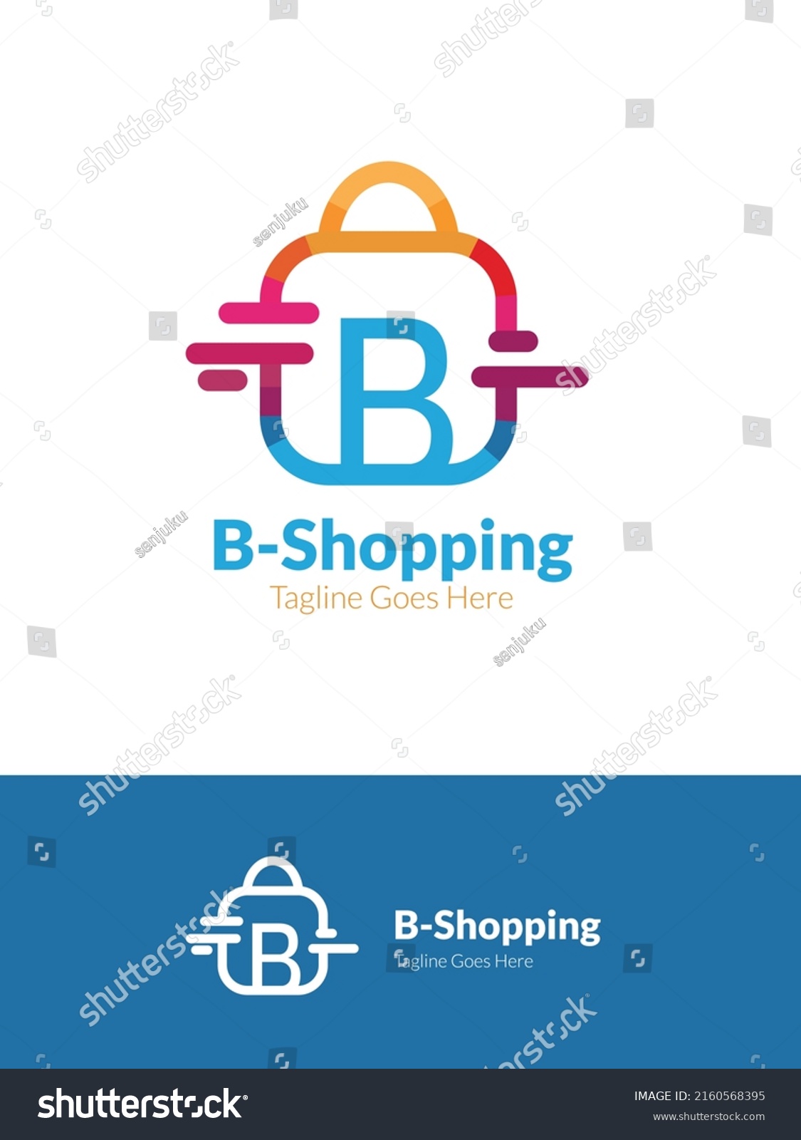 Letter B Logo Shopping Template Color Stock Vector (Royalty Free ...