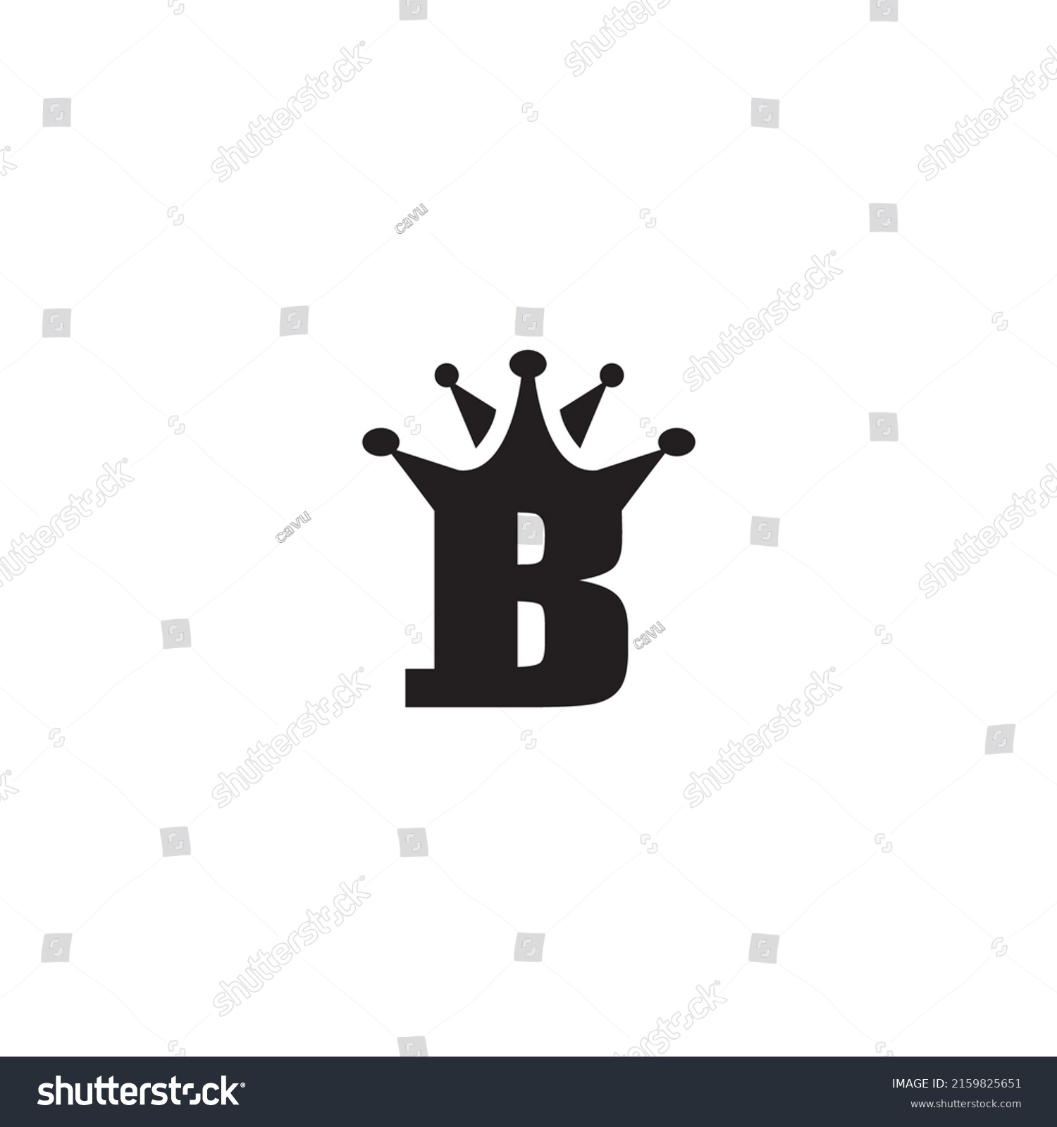 Letter B Logo Template King Crown Stock Vector (Royalty Free ...