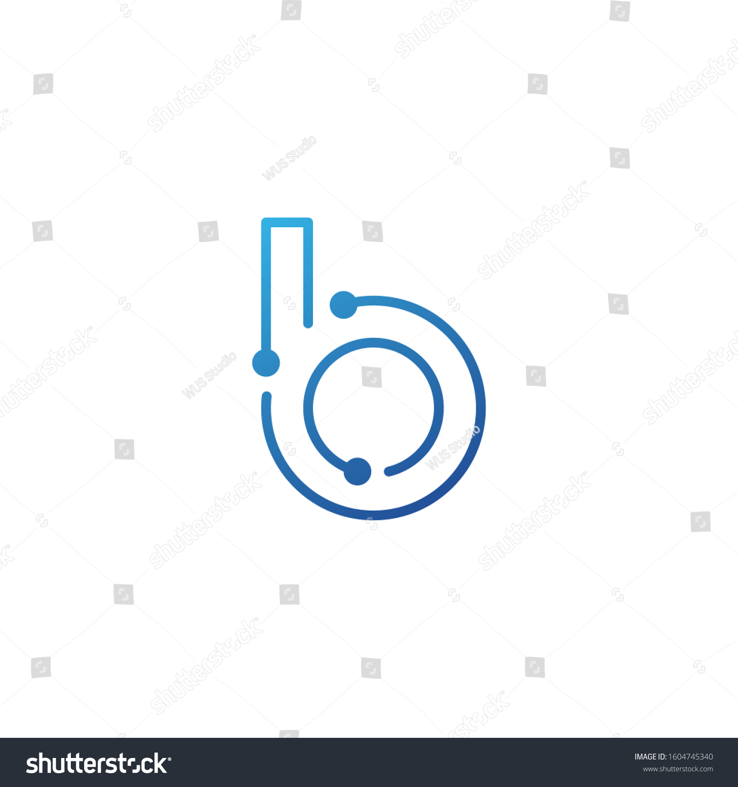 Letter B Logo Template Vector B Stock Vector (Royalty Free) 1604745340