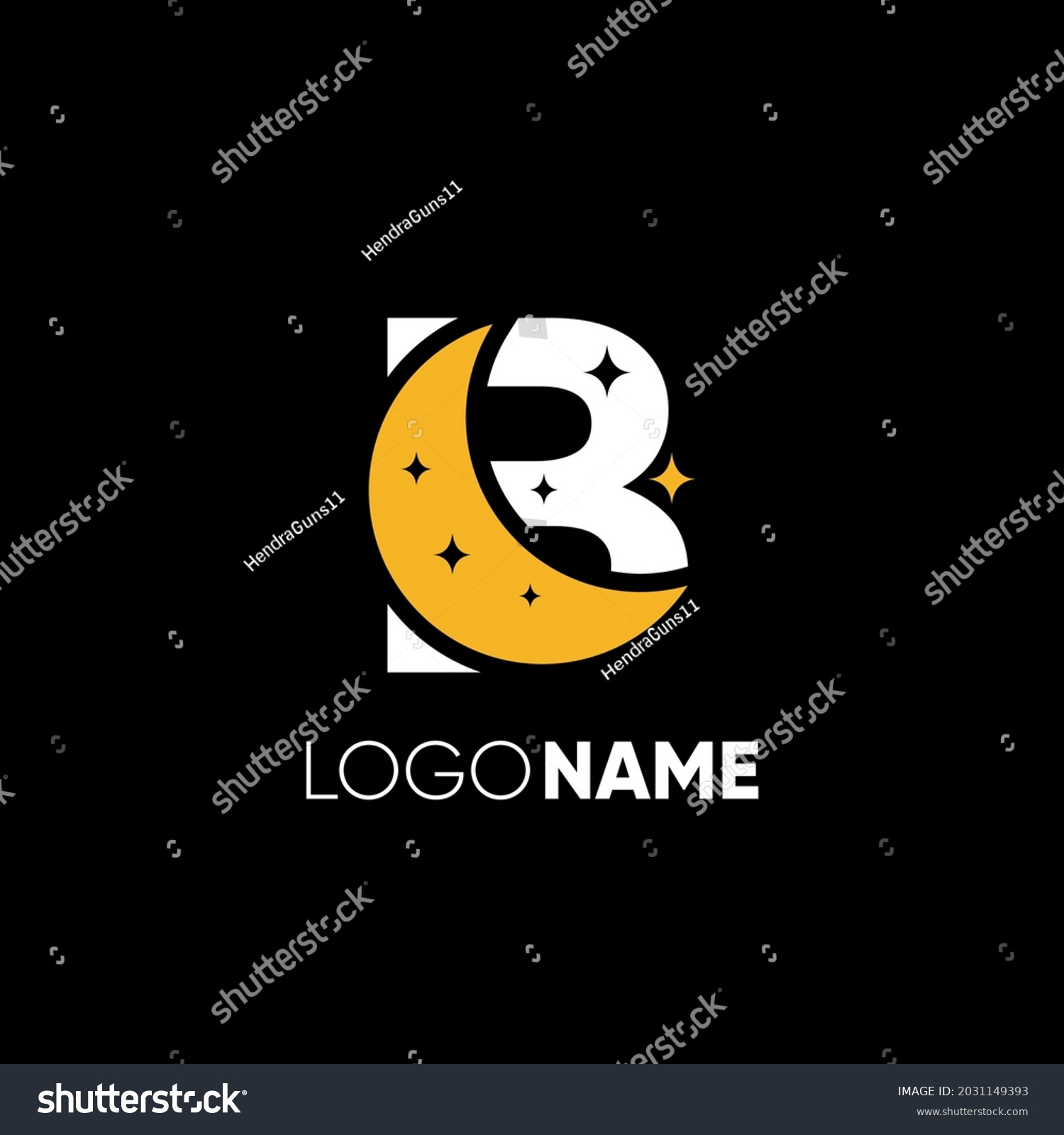 Letter B Moon Logo Design Vector: เวกเตอร์สต็อก (ปลอดค่าลิขสิทธิ์ ...