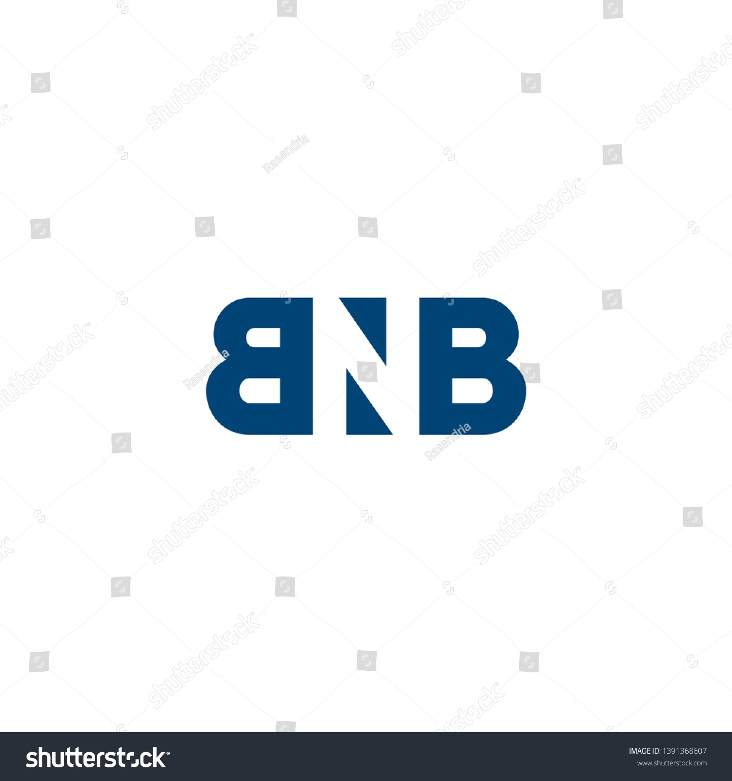 SVG of letter B N B icon logo design concept svg