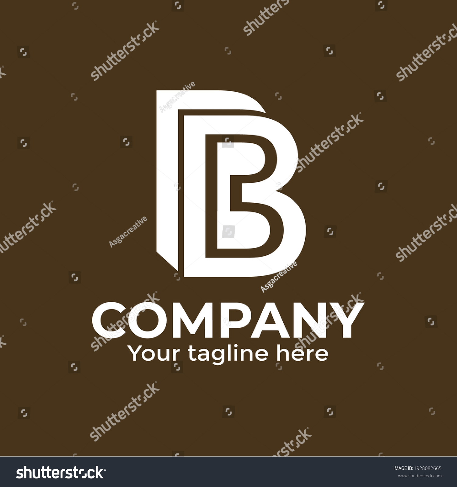 Letter B Bb Logo Design Template Stock Vector (Royalty Free) 1928082665