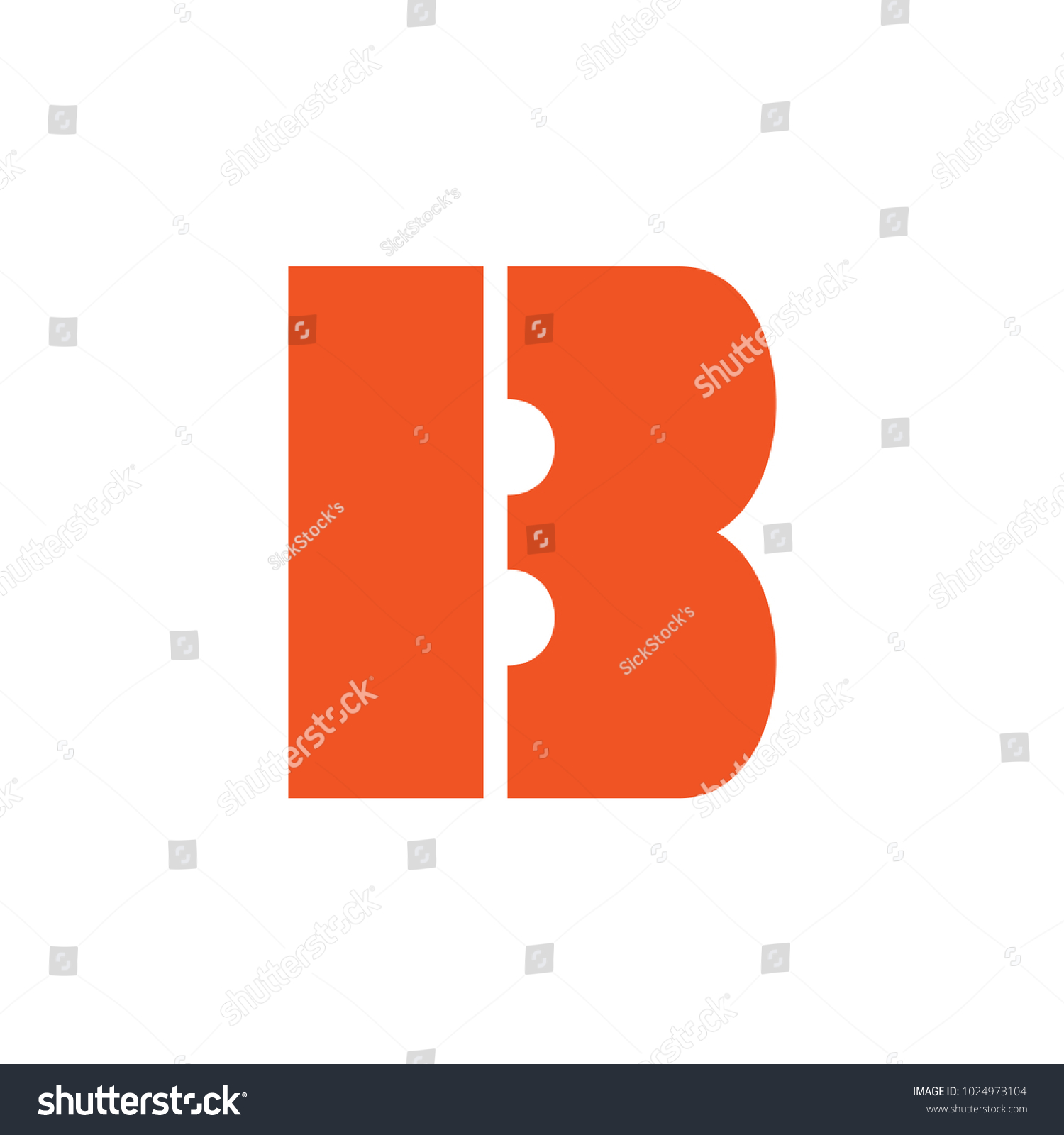 Letter B Number 13 Logo Vector Stock Vector (Royalty Free) 1024973104 ...