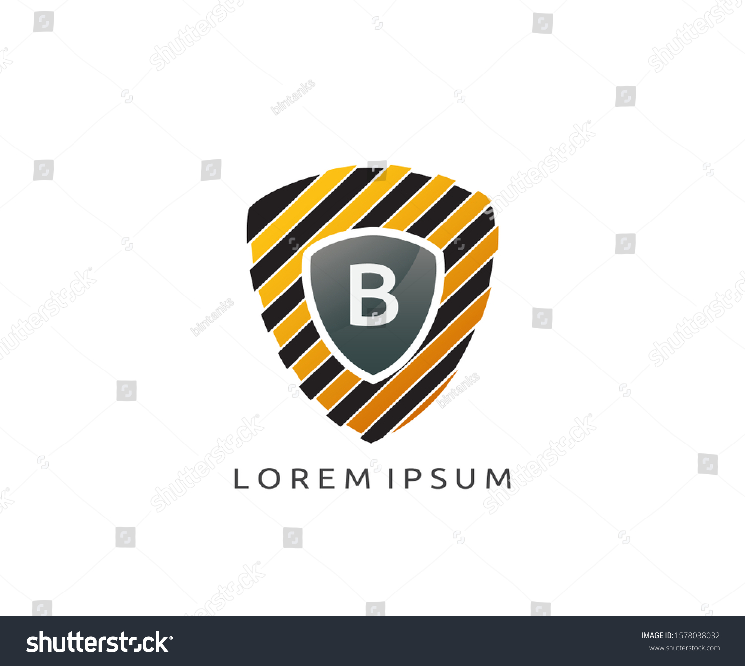 Letter B Shield Logo Icon Shield Stock Vector (Royalty Free) 1578038032