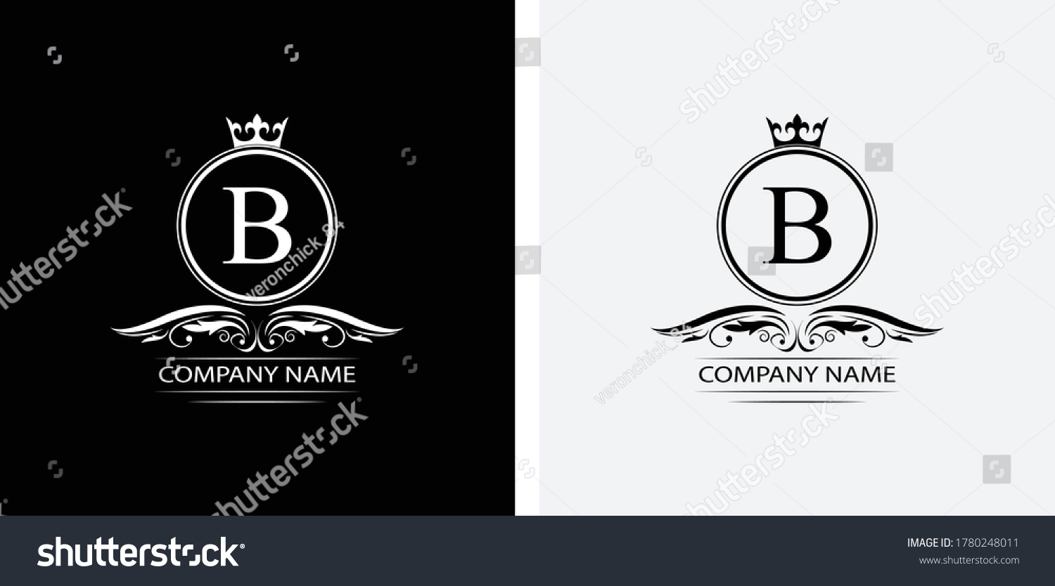 Letter B Template Logo Luxury Letter Stock Vector (Royalty Free ...