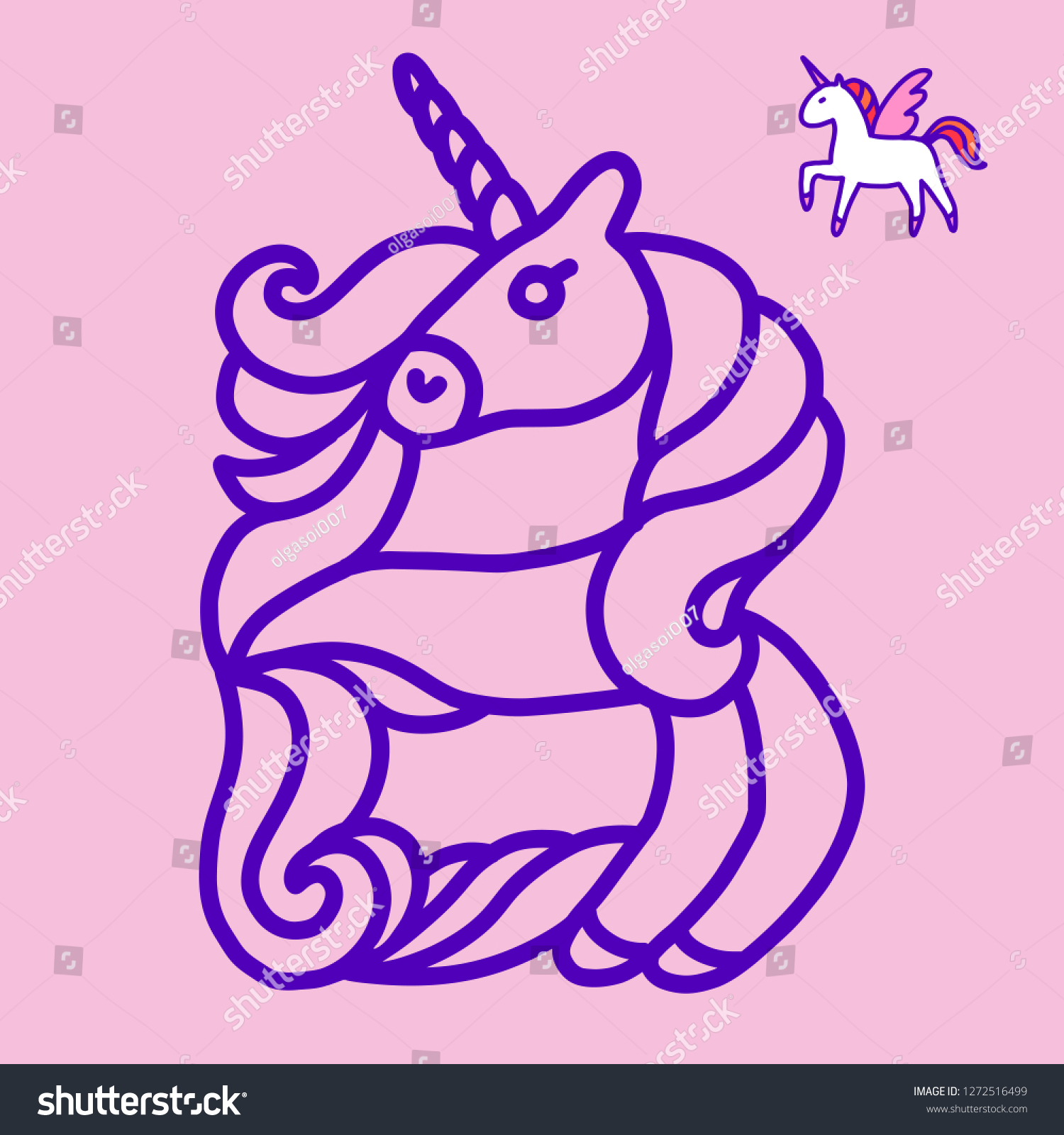 letter b unicorn written by unicorns stock vector royalty free 1272516499