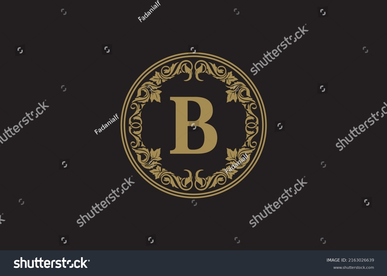 Letter B Vintage Logo Concept Stock Vector (Royalty Free) 2163026639 ...