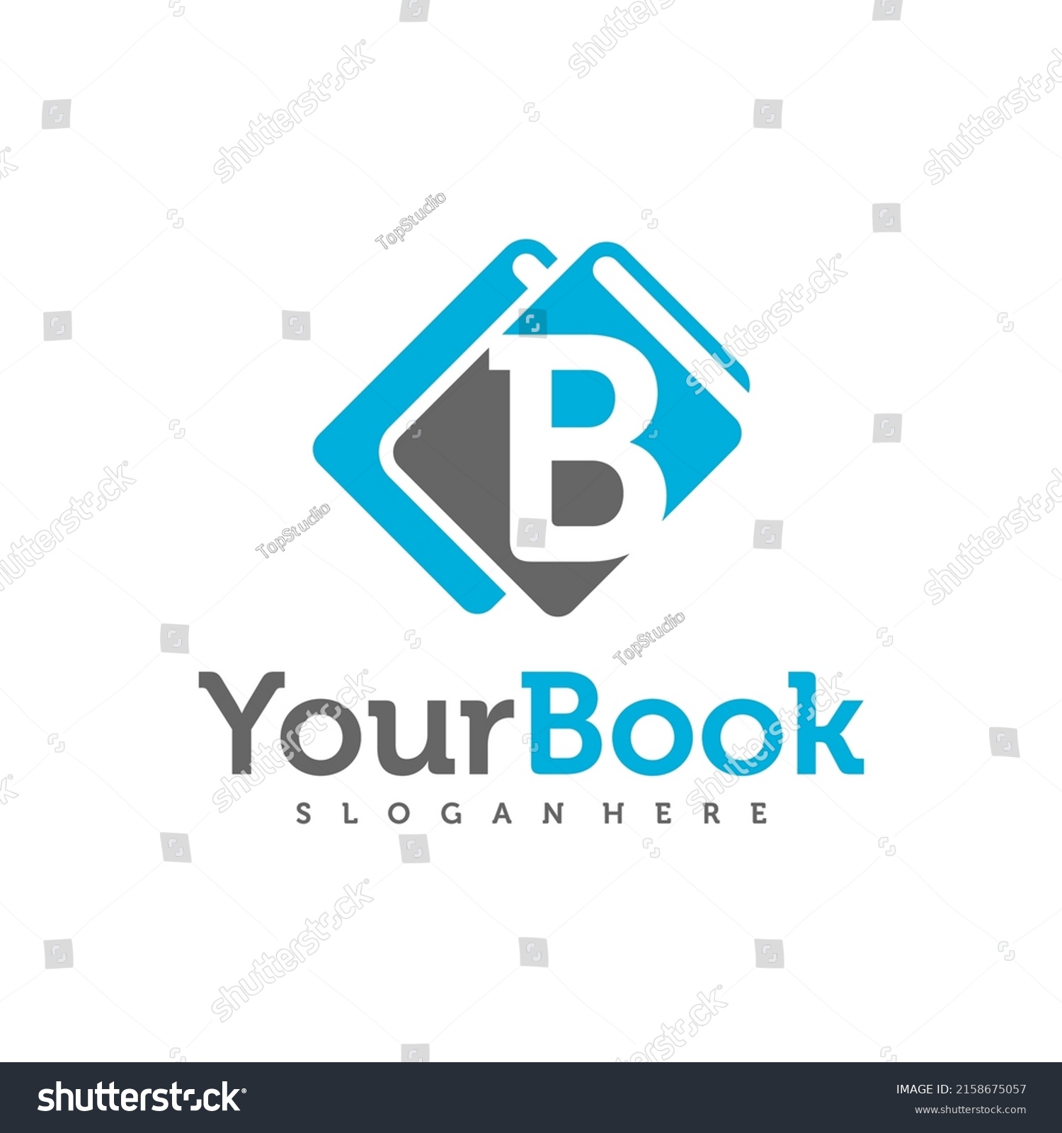 Letter B Book Logo Design Vector Stock Vector (Royalty Free) 2158675057 ...