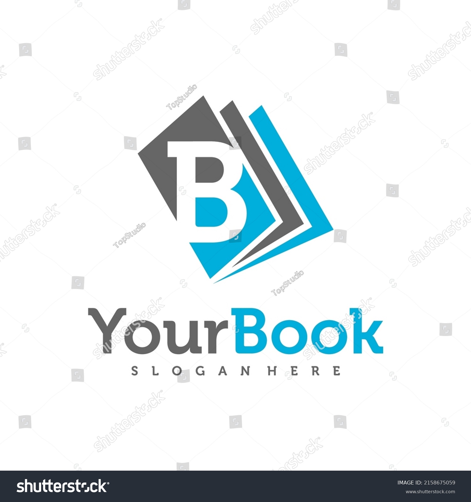 Letter B Book Logo Design Vector Stock Vector (Royalty Free) 2158675059 ...