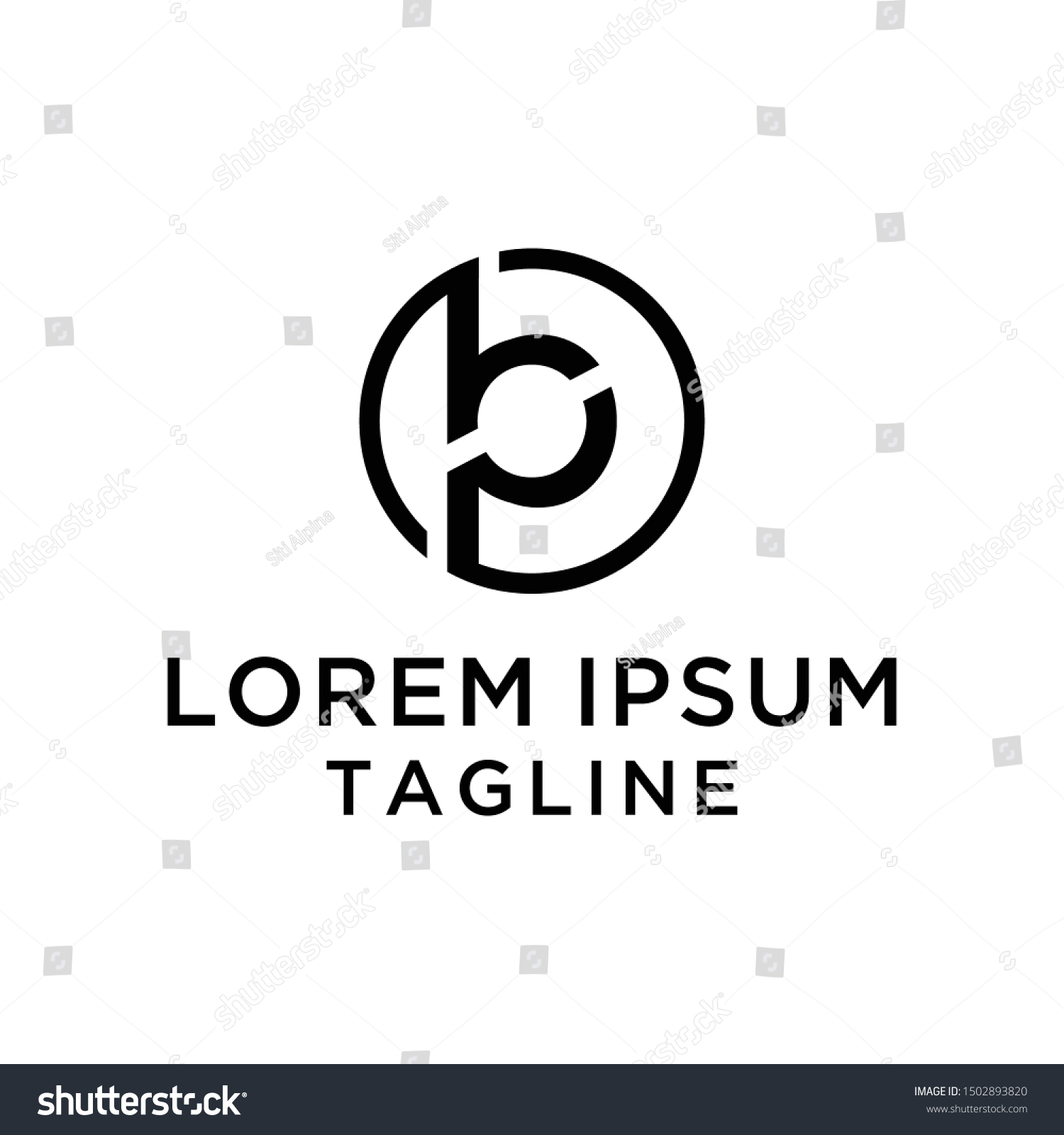 Letter Bp Logo Design Template Stock Vector (Royalty Free) 1502893820