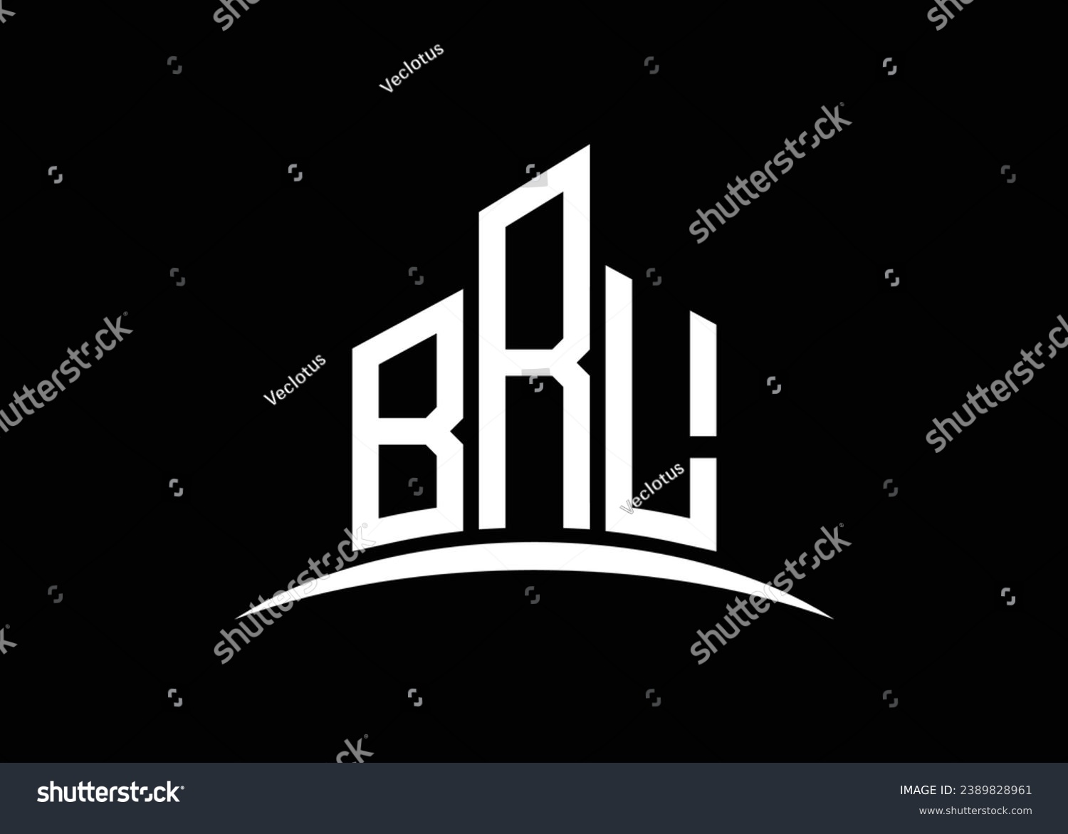 SVG of Letter BRL building vector monogram logo design template. Building Shape BRL logo. svg