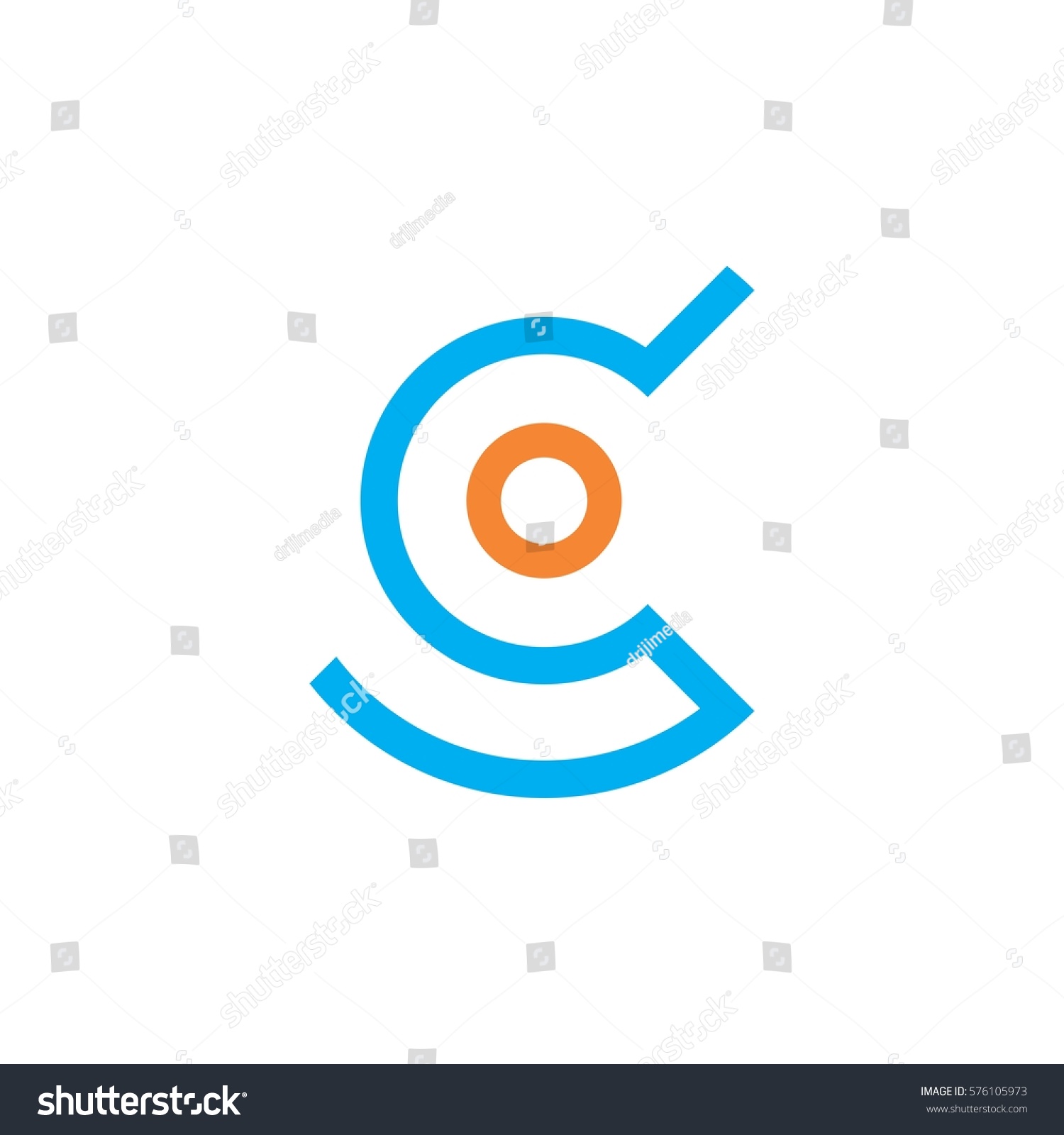 Letter C G Logo Vector Stock Vector (Royalty Free) 576105973 | Shutterstock