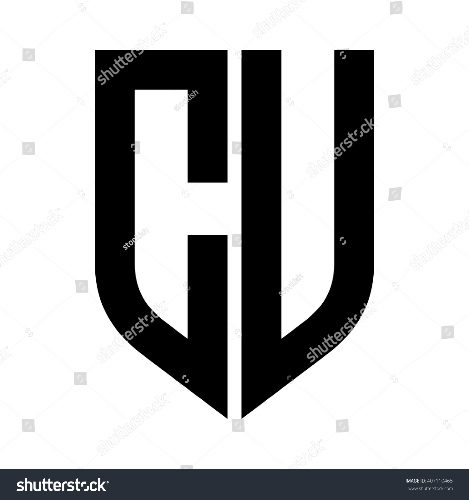 Letter C V Logo Vector Stock Vector 407110465 - Shutterstock