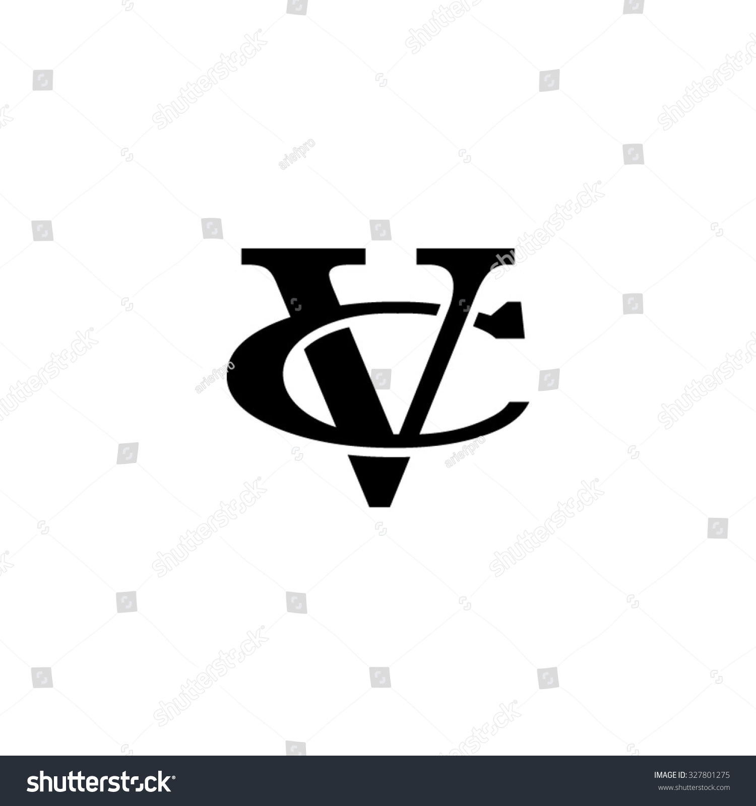 Letter C V Monogram Logo: เวกเตอร์สต็อก (ปลอดค่าลิขสิทธิ์) 327801275 ...