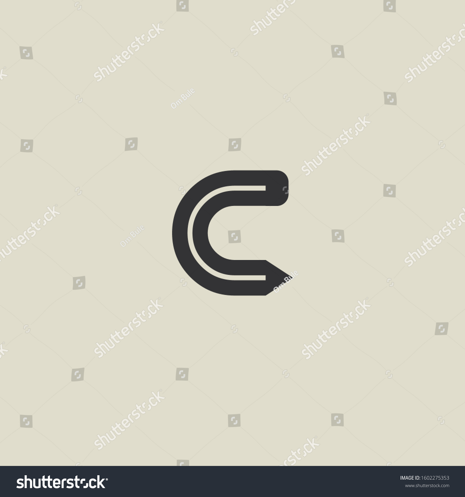 Letter C Pencil Shape Logo Design Stock Vector (Royalty Free ...