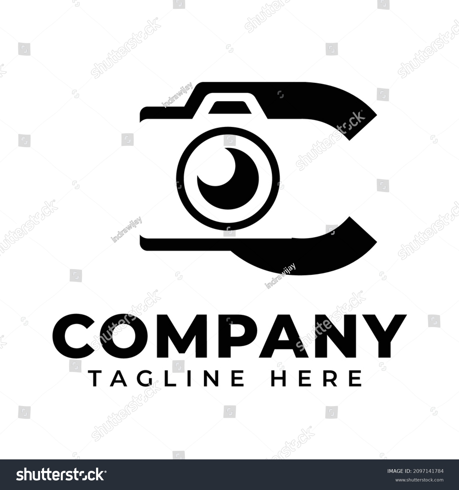 Letter C Camera Icon Logo Design Stock Vector (Royalty Free) 2097141784 ...