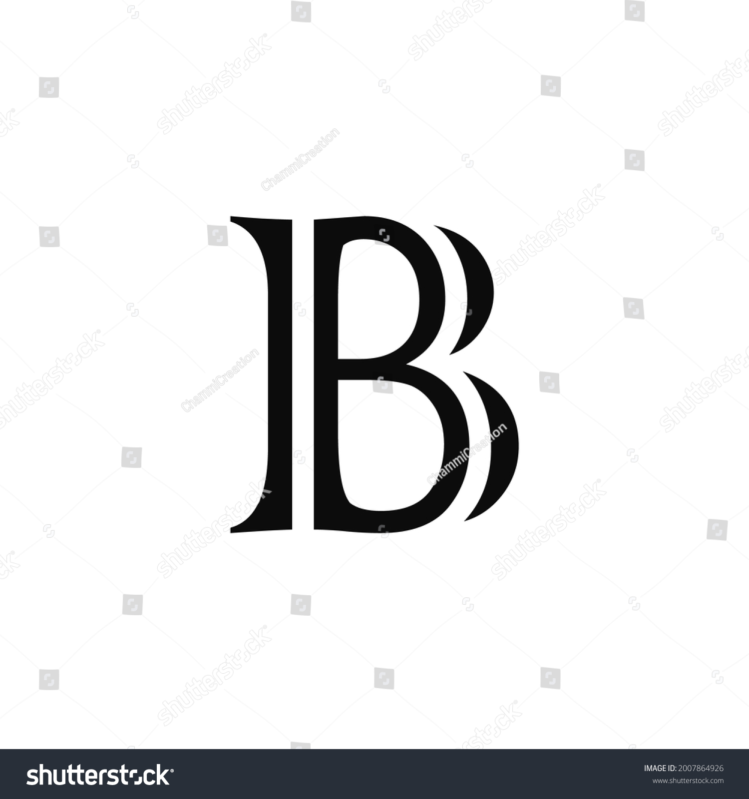 Letter Capital B Isolated On White Stock Vector (Royalty Free ...