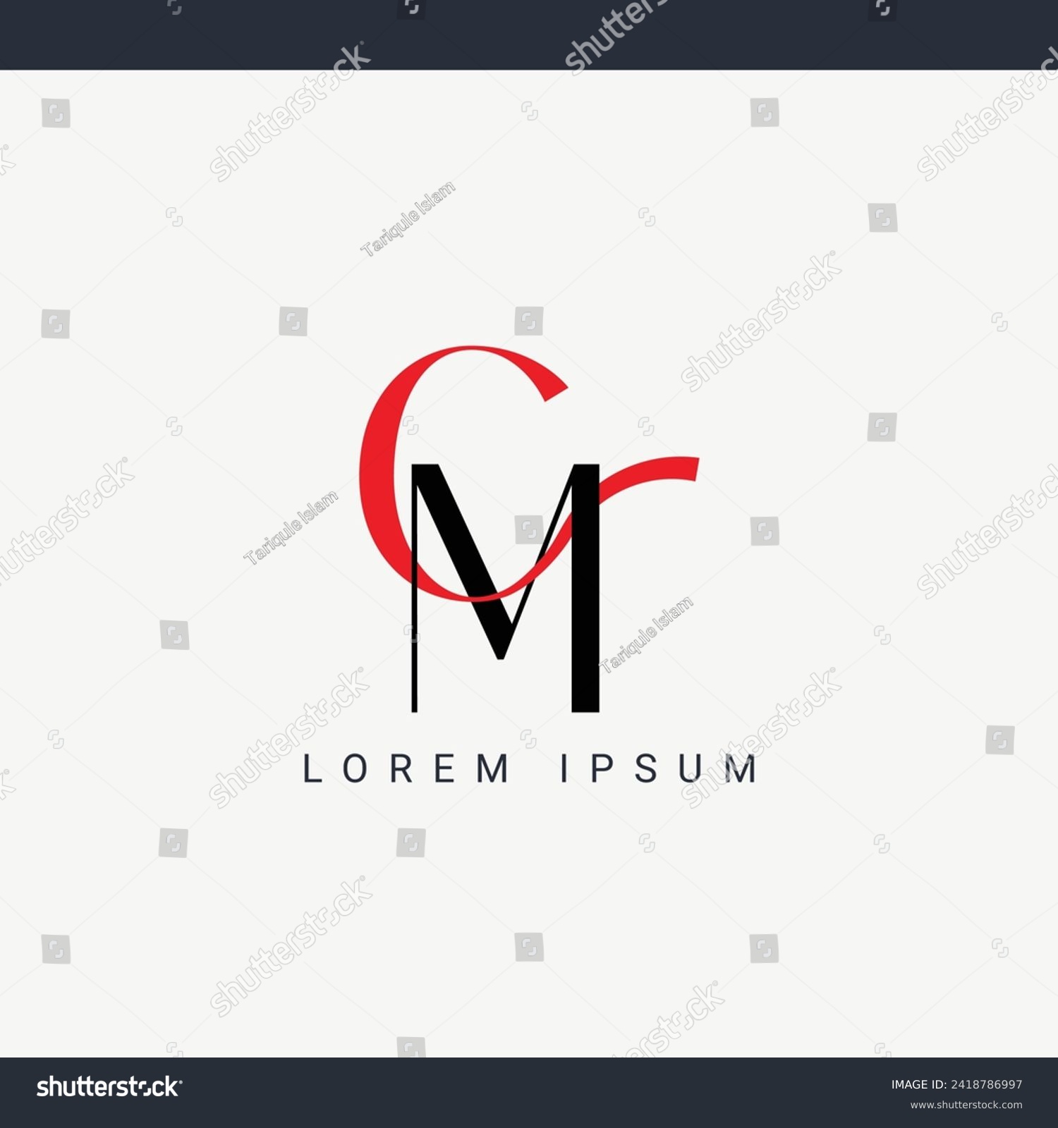 SVG of letter cm and mc logo design vector template svg