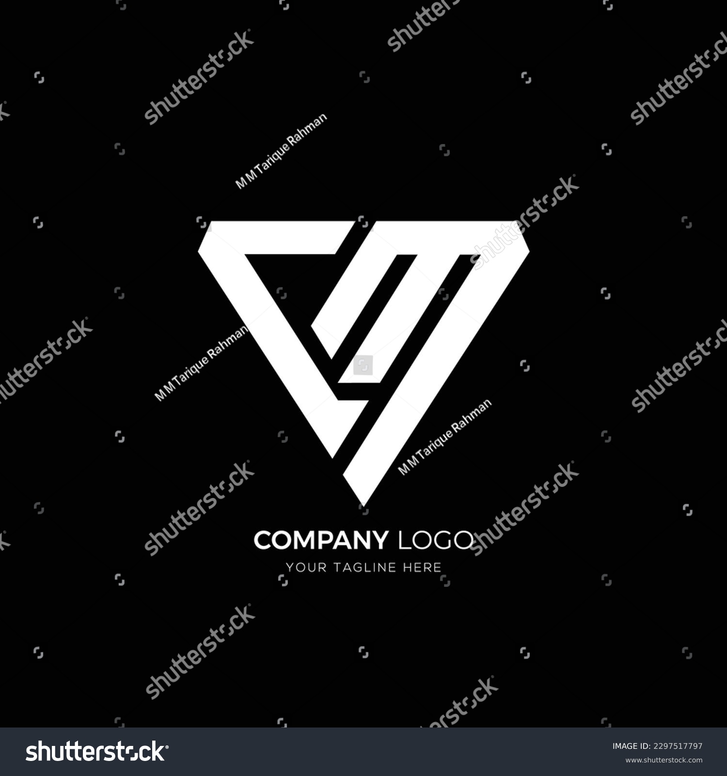 SVG of Letter CM logo vector template. svg