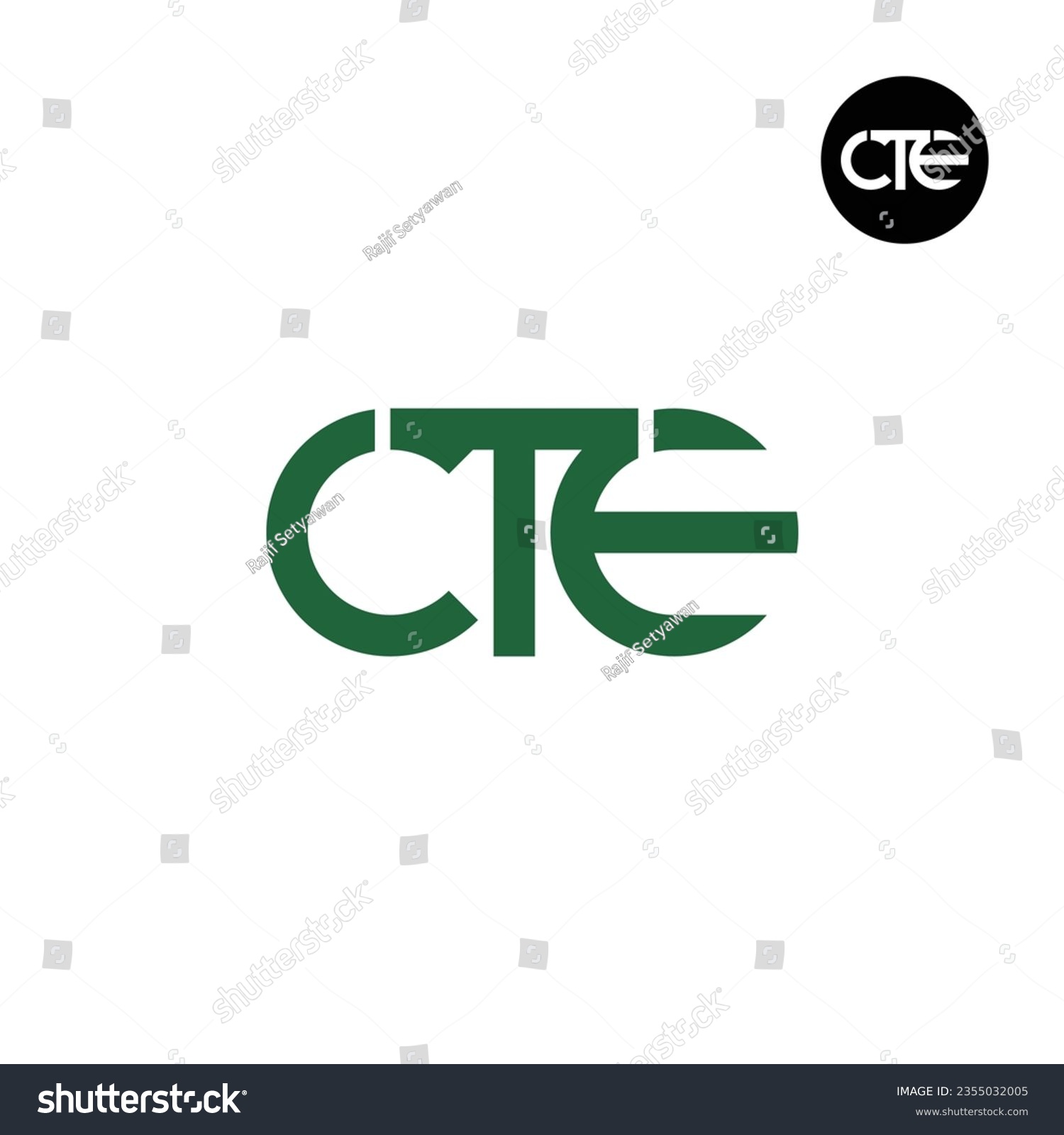SVG of Letter CTE Monogram Logo Design svg