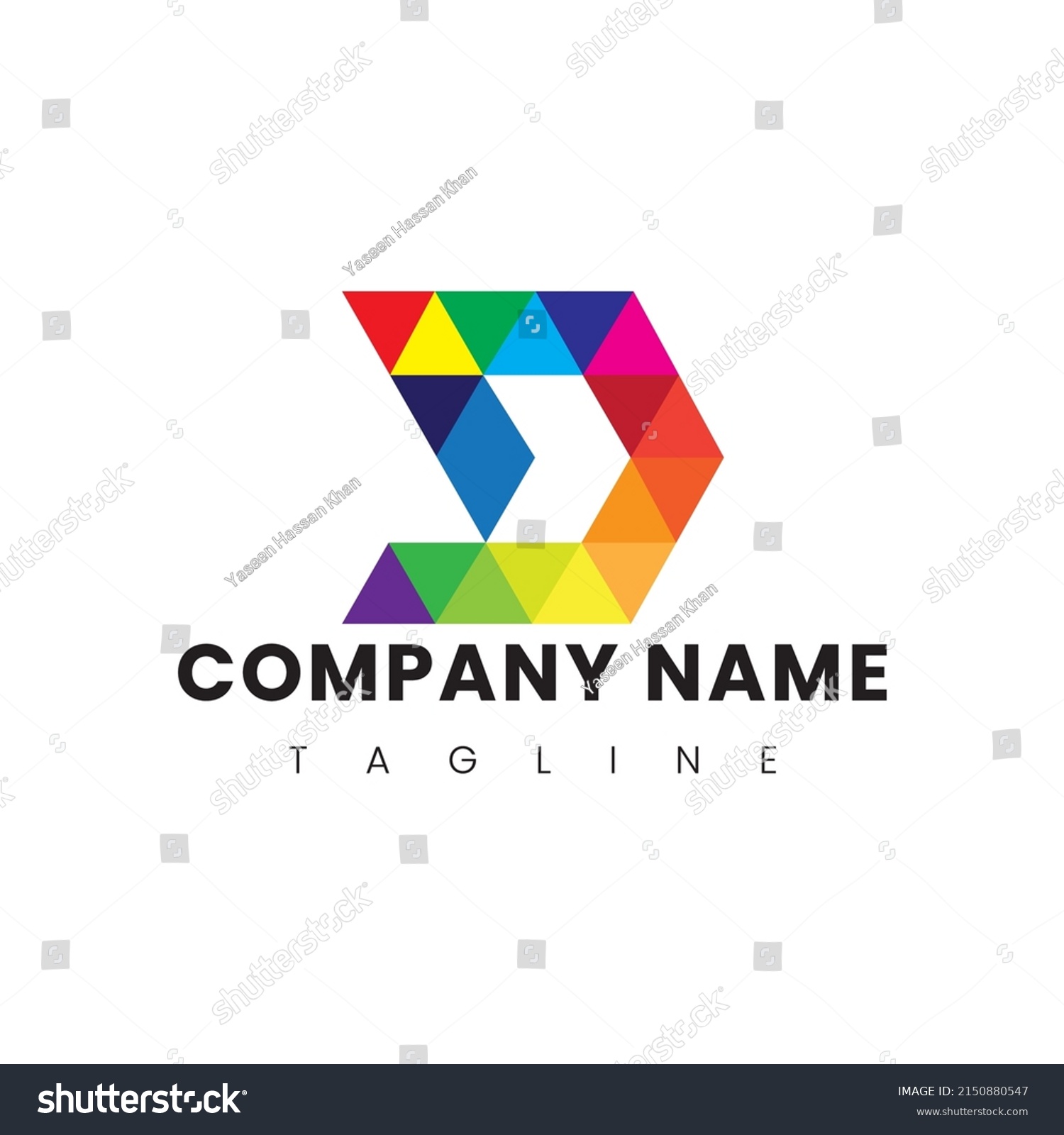 Letter D Creative Attractive Colorful Logo Stock Vector (Royalty Free ...