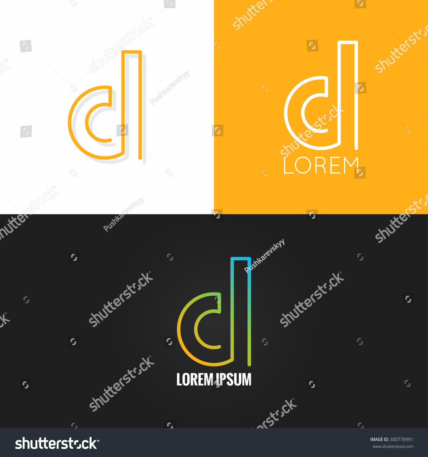 Letter D Logo Alphabet Design Icon Stock Vector (Royalty Free) 300778991