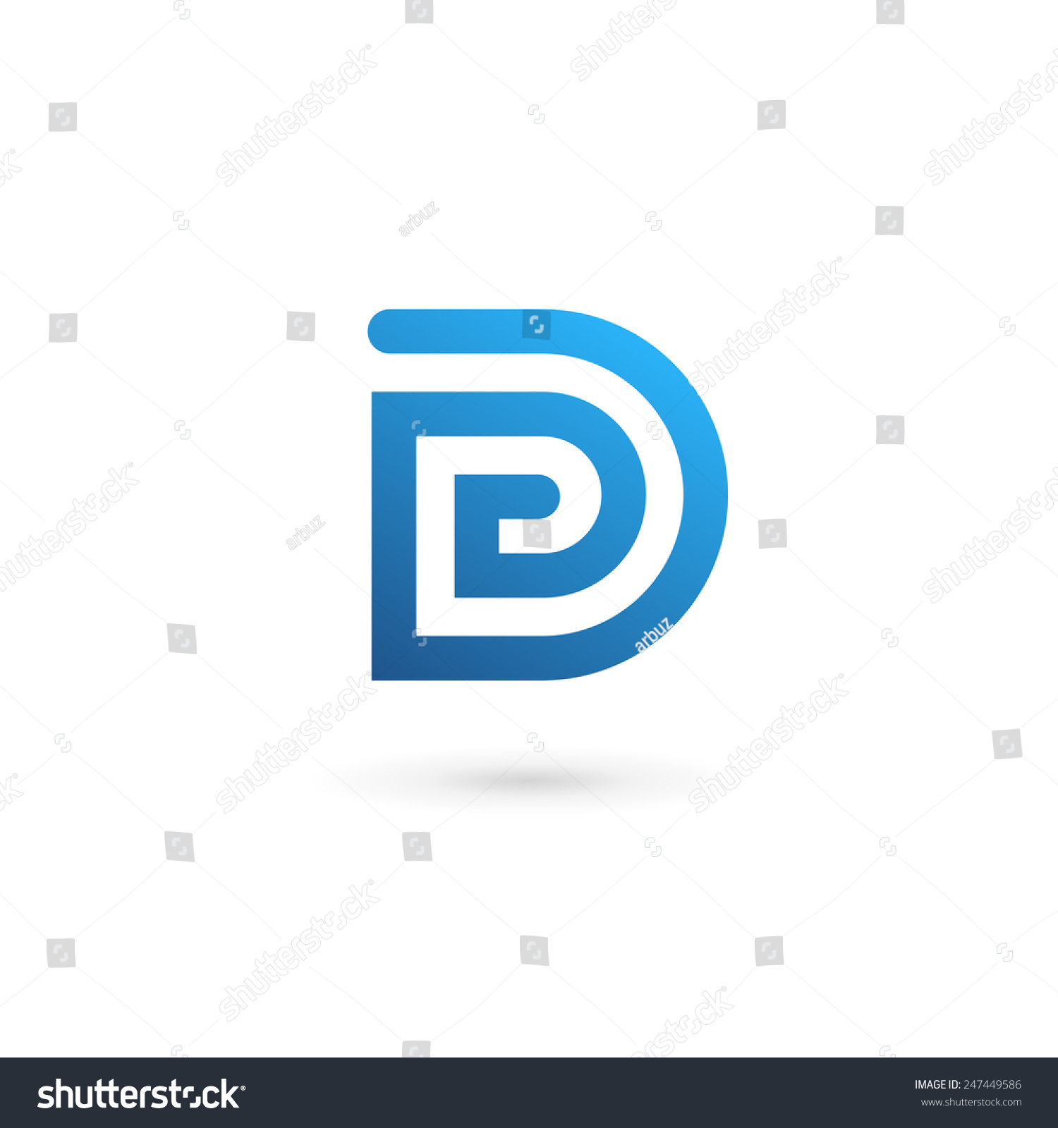 Letter D Logo Icon Design Template Stock Vector 247449586 - Shutterstock