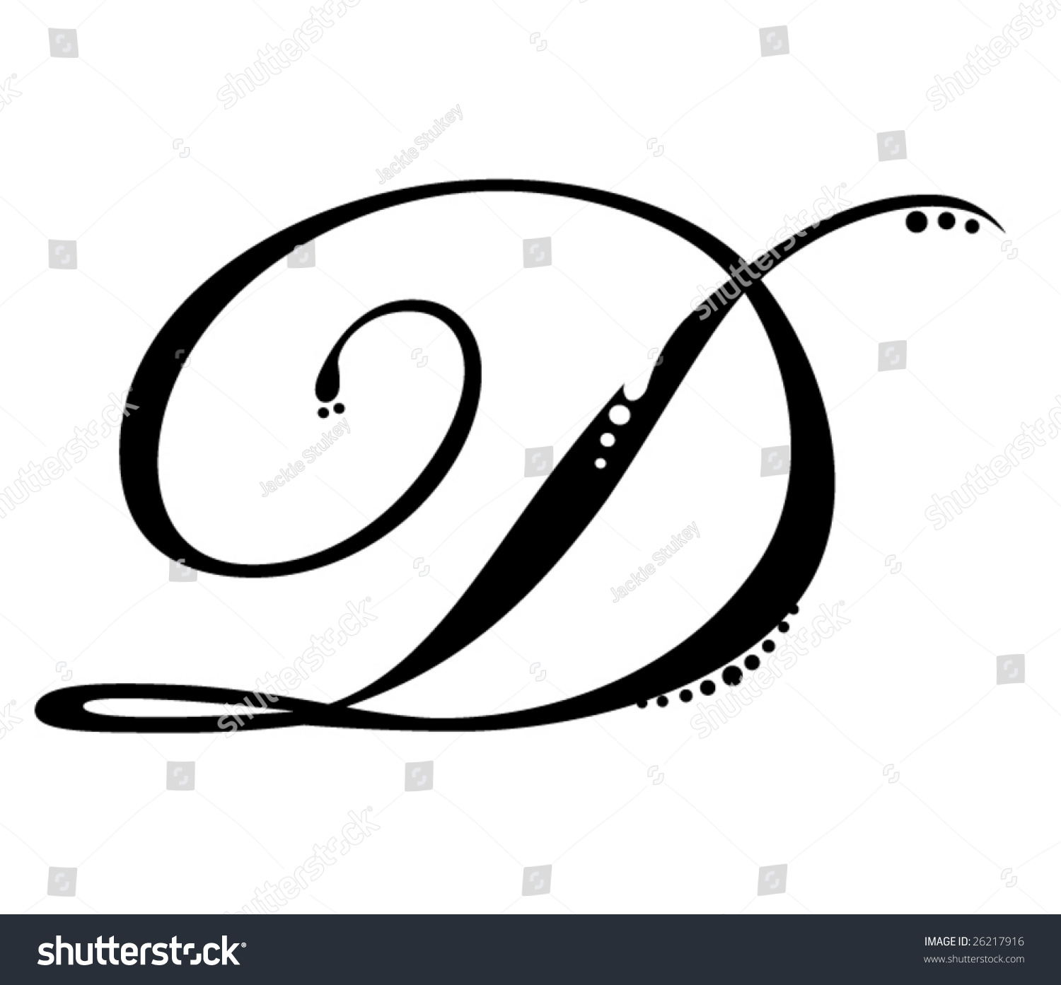 Cursive Letter D SVG