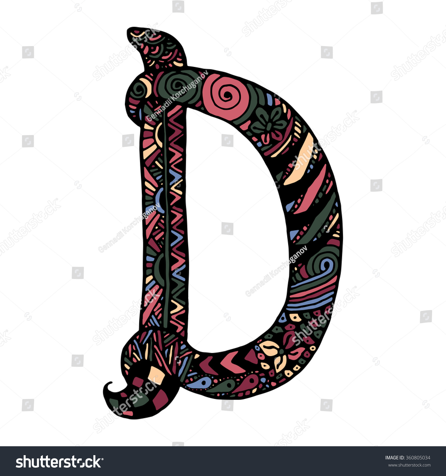 Hand drawing letter d Images, Stock Photos & Vectors | Shutterstock