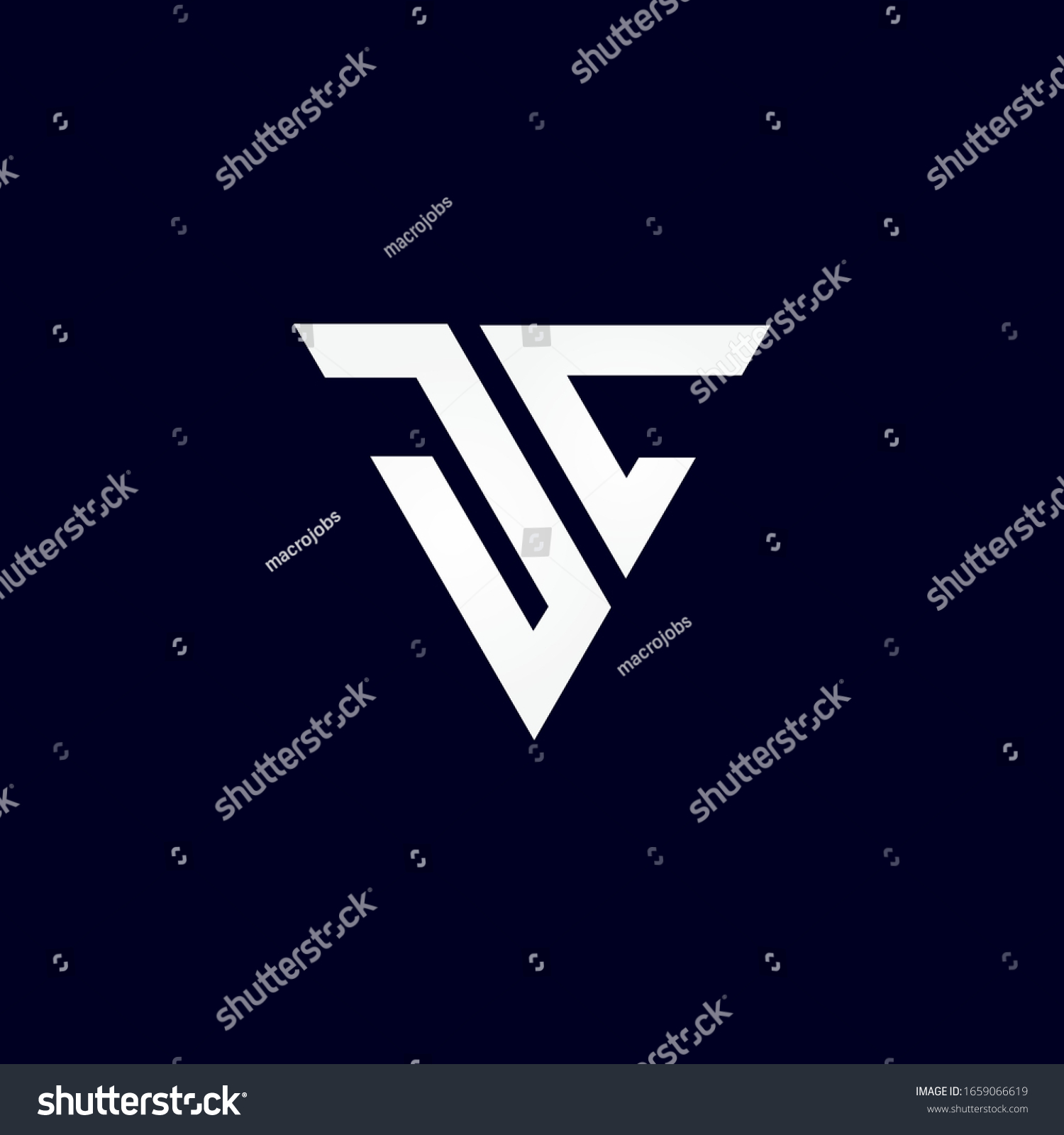 Letter Dc Triangle Logo Vector Abstract Stock Vector (Royalty Free ...