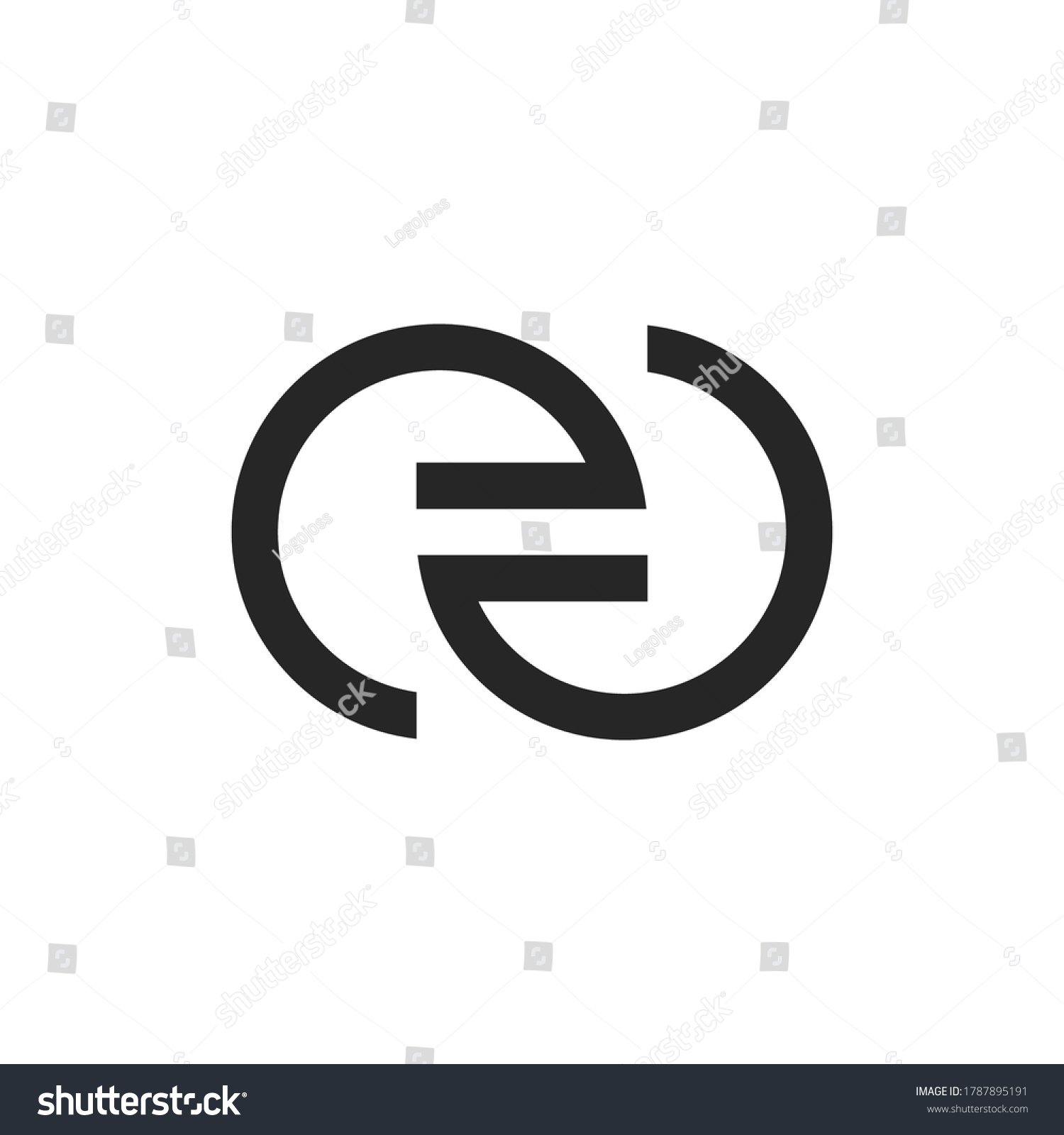 Letter Ea Logo Design Template Stock Vector (Royalty Free) 1787895191