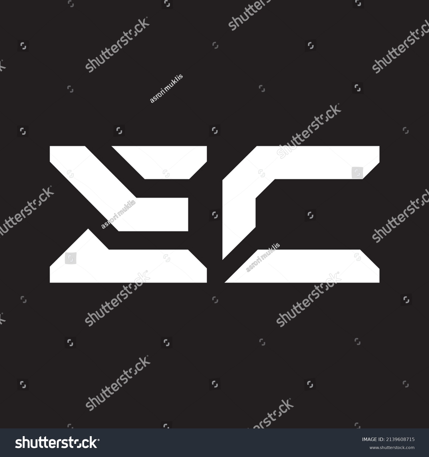 Letter Ec Initial Logo Design Simple Stock Vector (Royalty Free ...