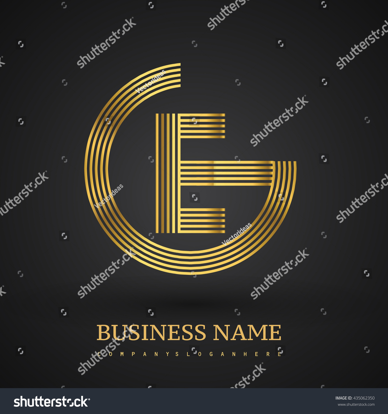 Letter Ge Linked Logo Design Circle Stock Vector Royalty Free