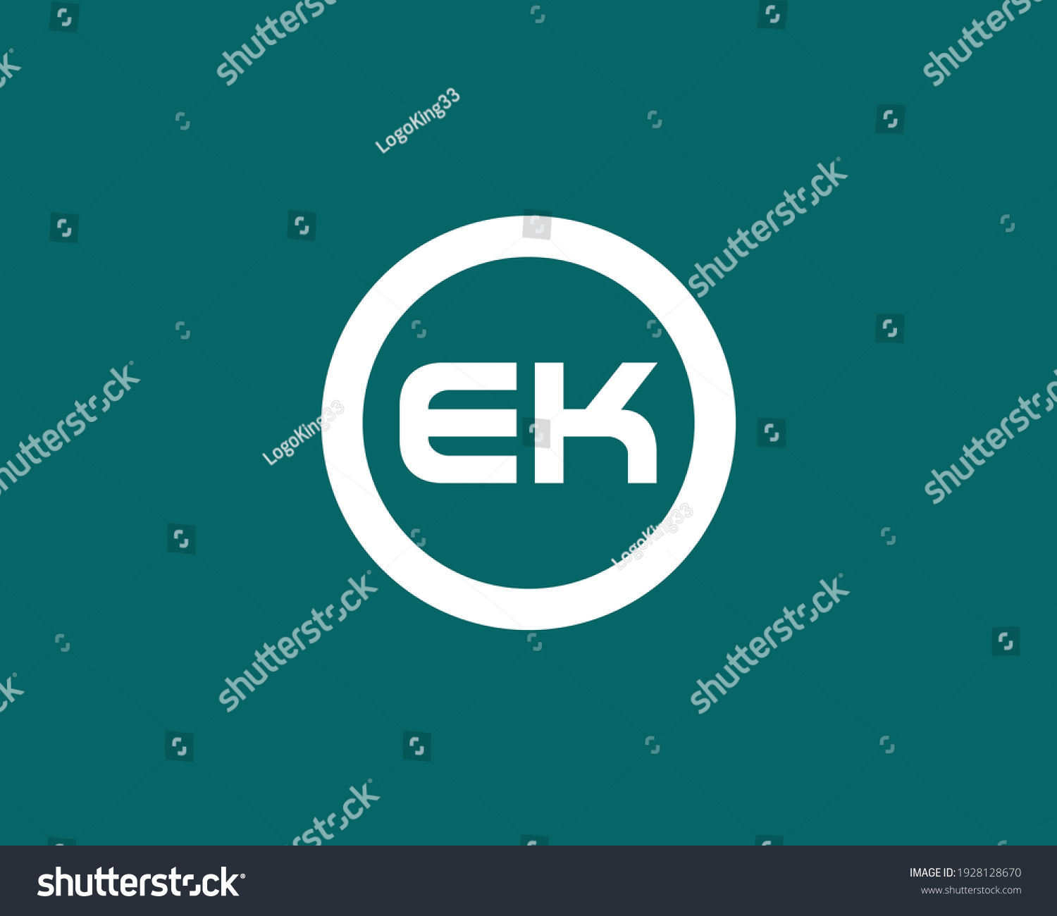 Letter Ek Logo Design Vector Template Stock Vector (Royalty Free ...