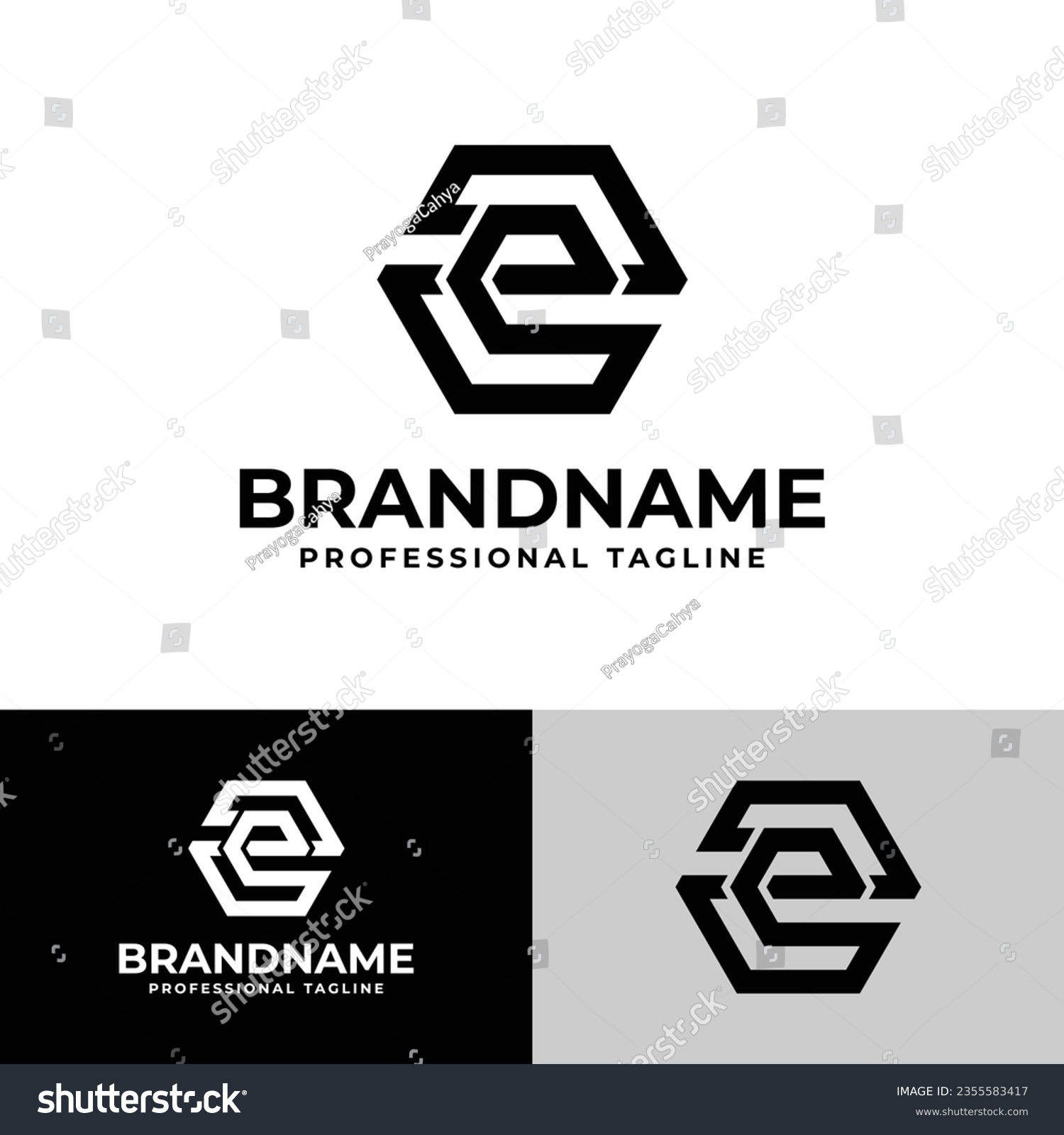 SVG of Letter EZ Arrow Hexagonal Logo, suitable for any business related to Hexagonal with EZ or ZE initial. svg