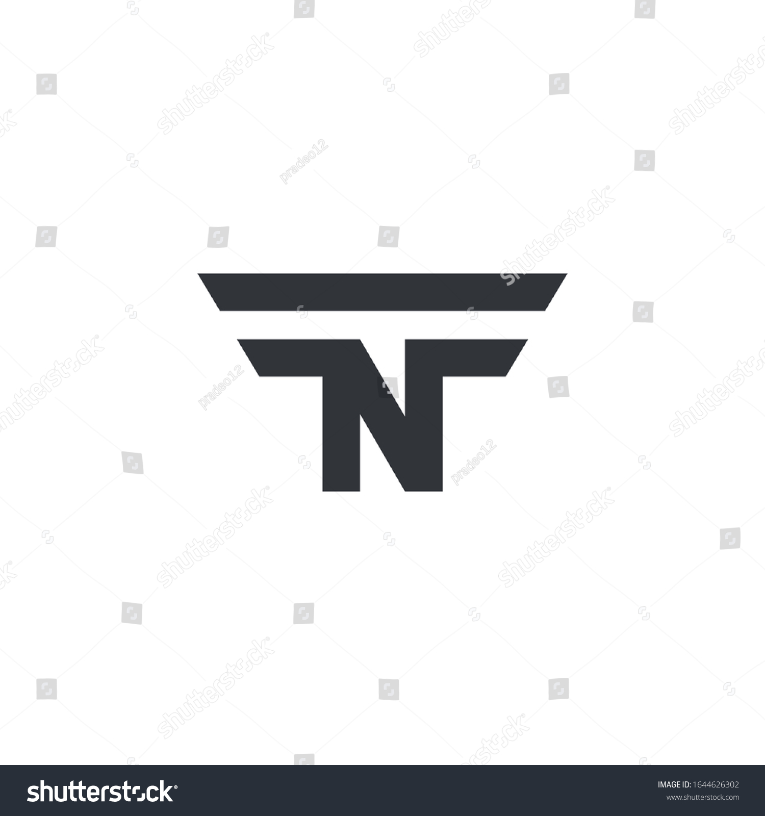 Letter Fnf Logo Design Vector Simple เวกเตอร์สต็อก (ปลอดค่าลิขสิทธิ์