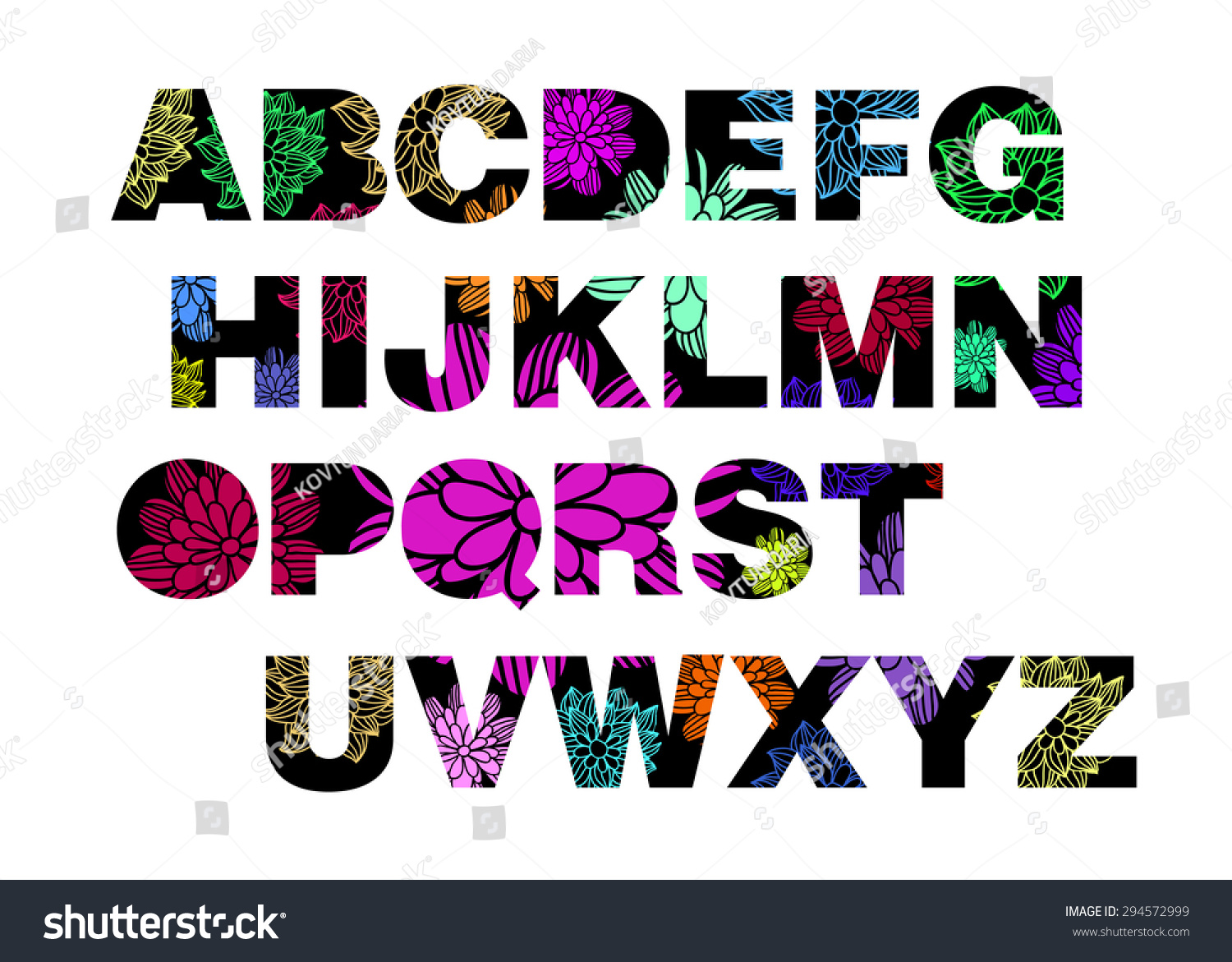 Letter Font Alphabet Vector Text Design Stock Vector (Royalty Free ...