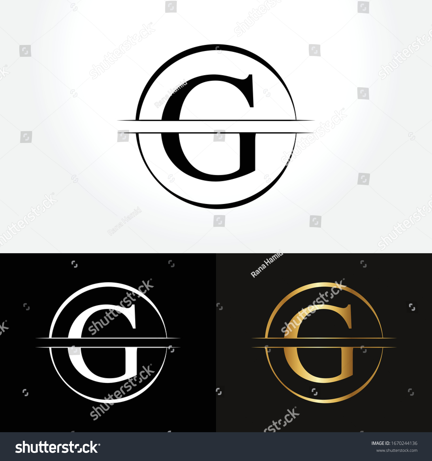 Letter G Logo Design Creative Modern Stock Vector Royalty Free