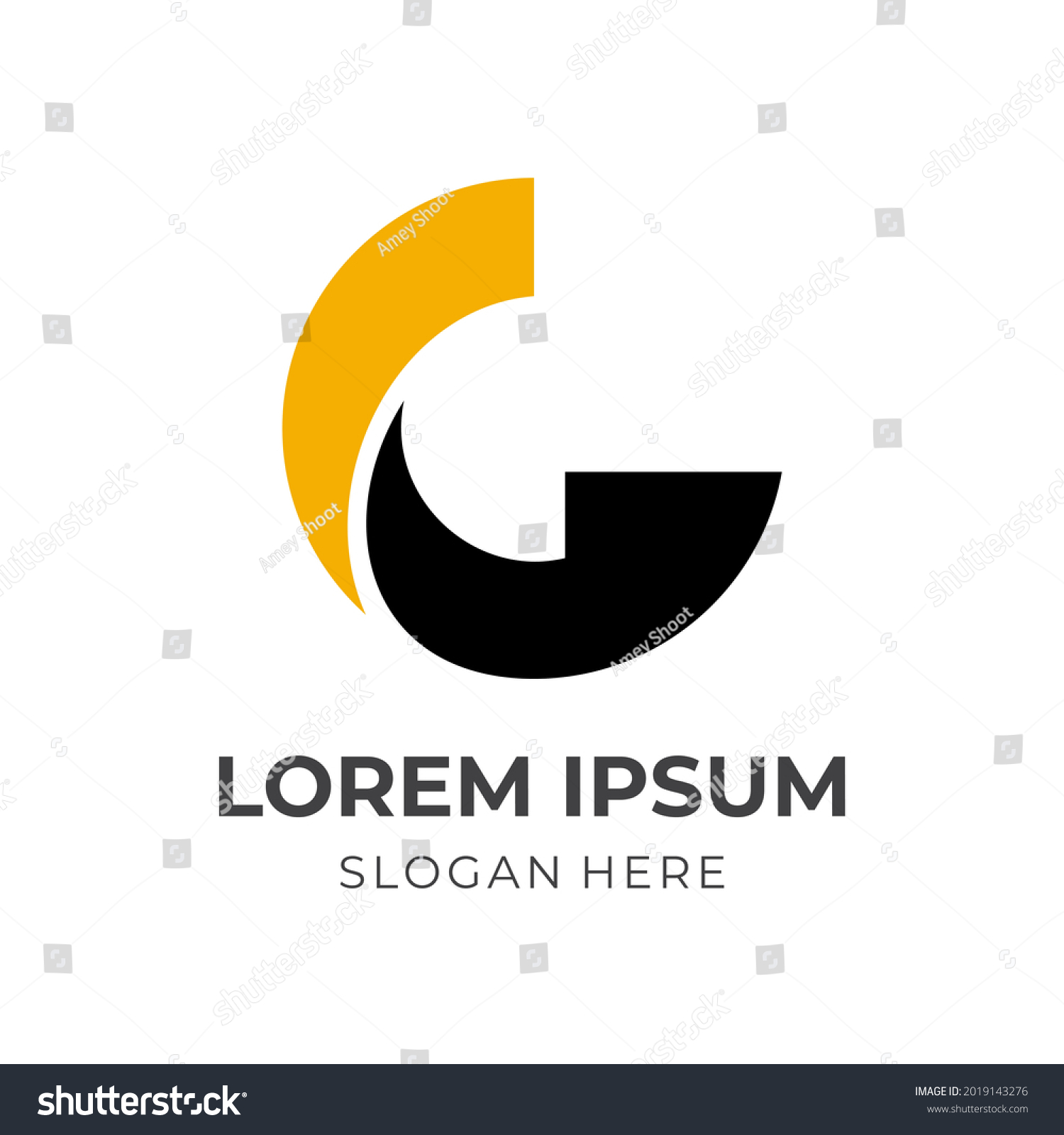 Letter G Logo Design Flat Style Stock Vector (Royalty Free) 2019143276 ...