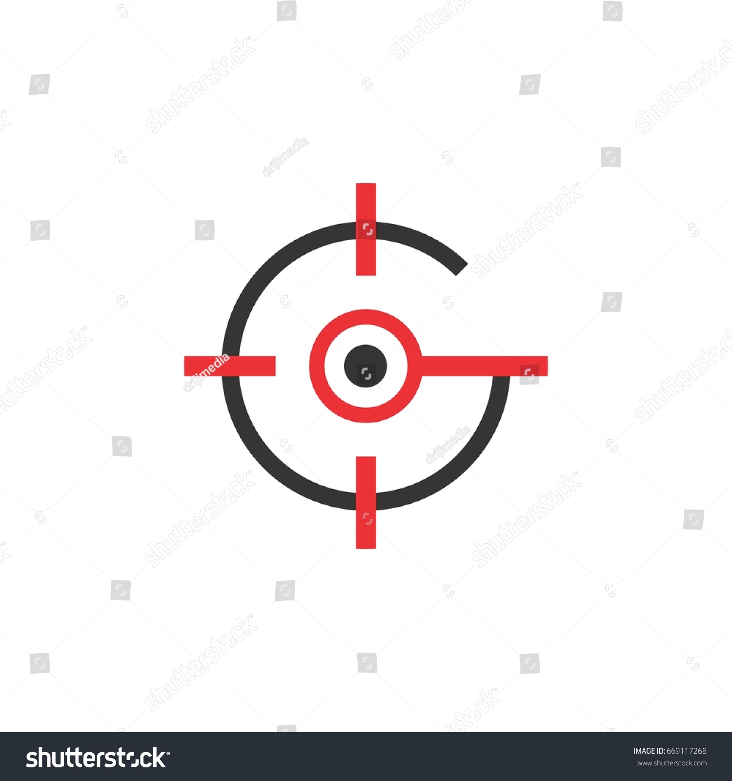 Letter G Target Logo Stock Vector (royalty Free) 669117268